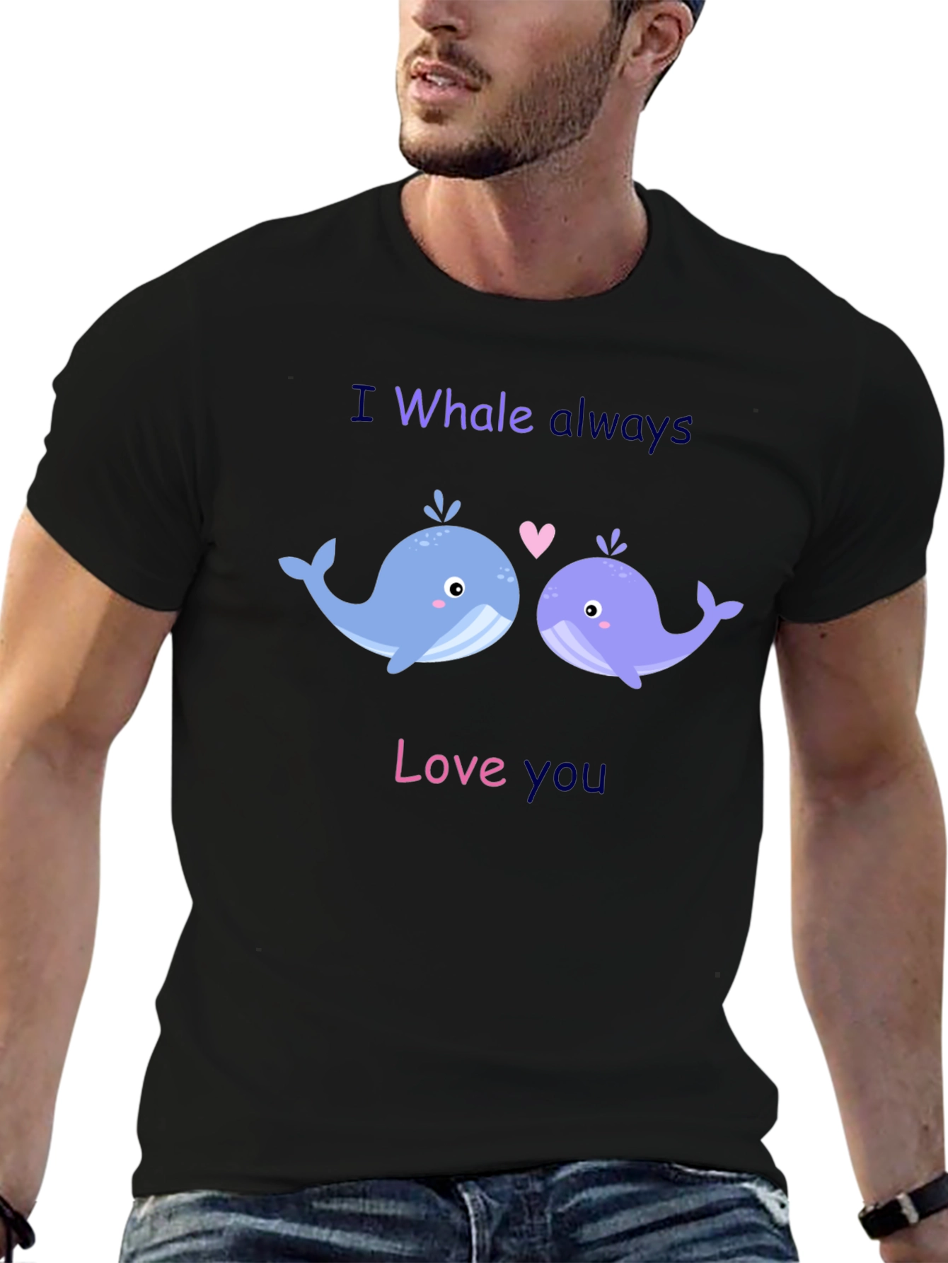 Camiseta Negra I Whale Always Love You