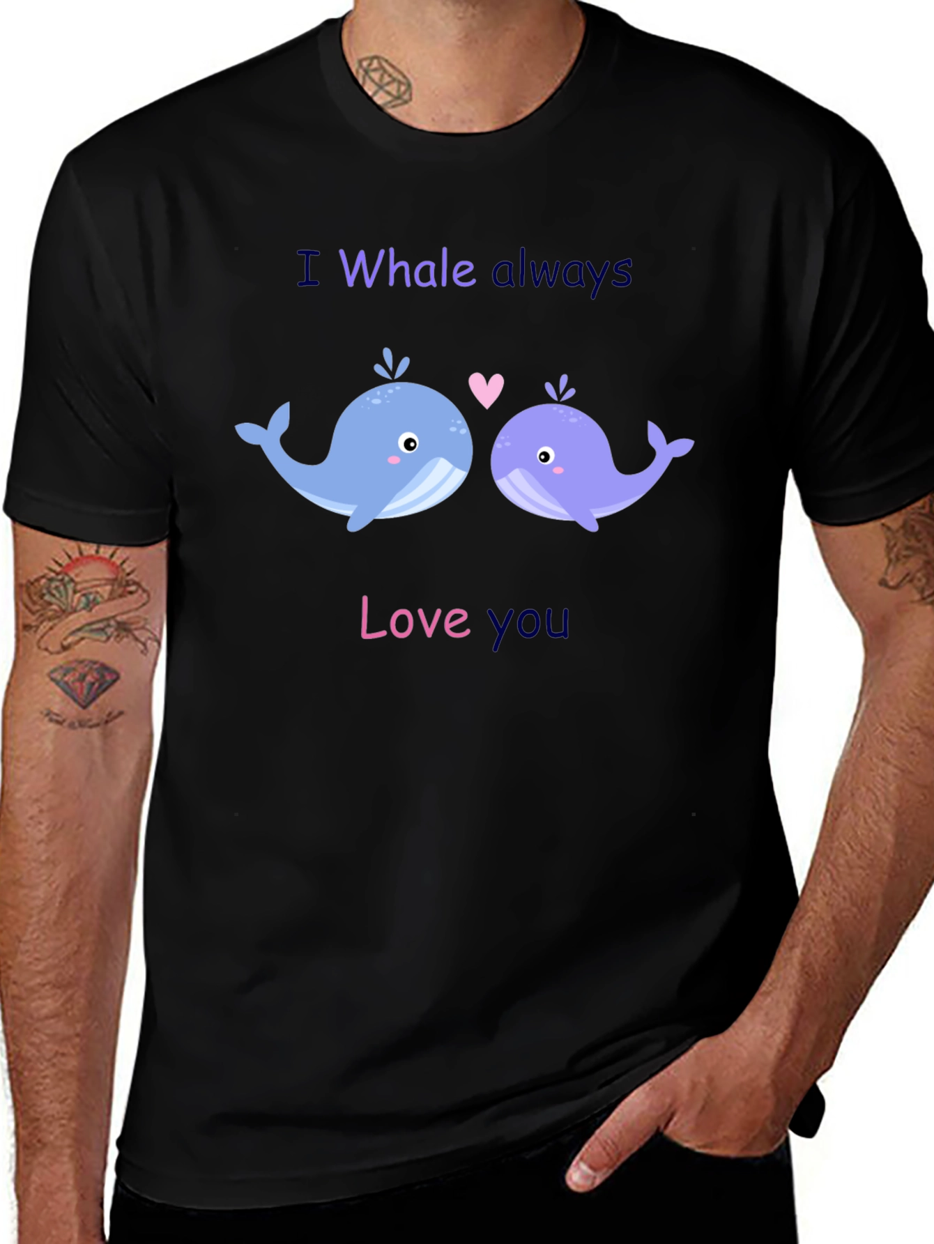 Camiseta Negra I Whale Always Love You