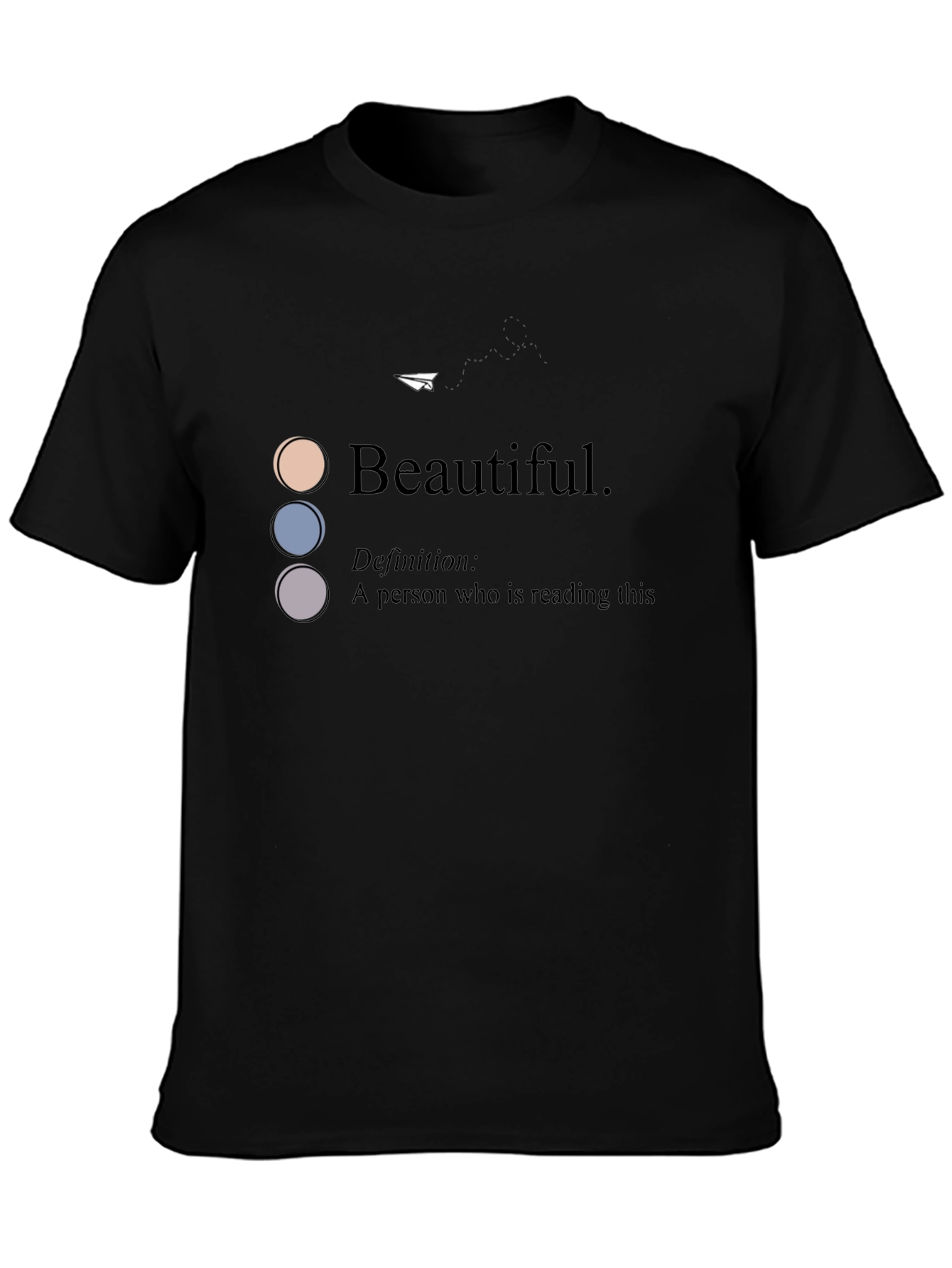 Camiseta Negra con Diseño Beautiful para Hombre