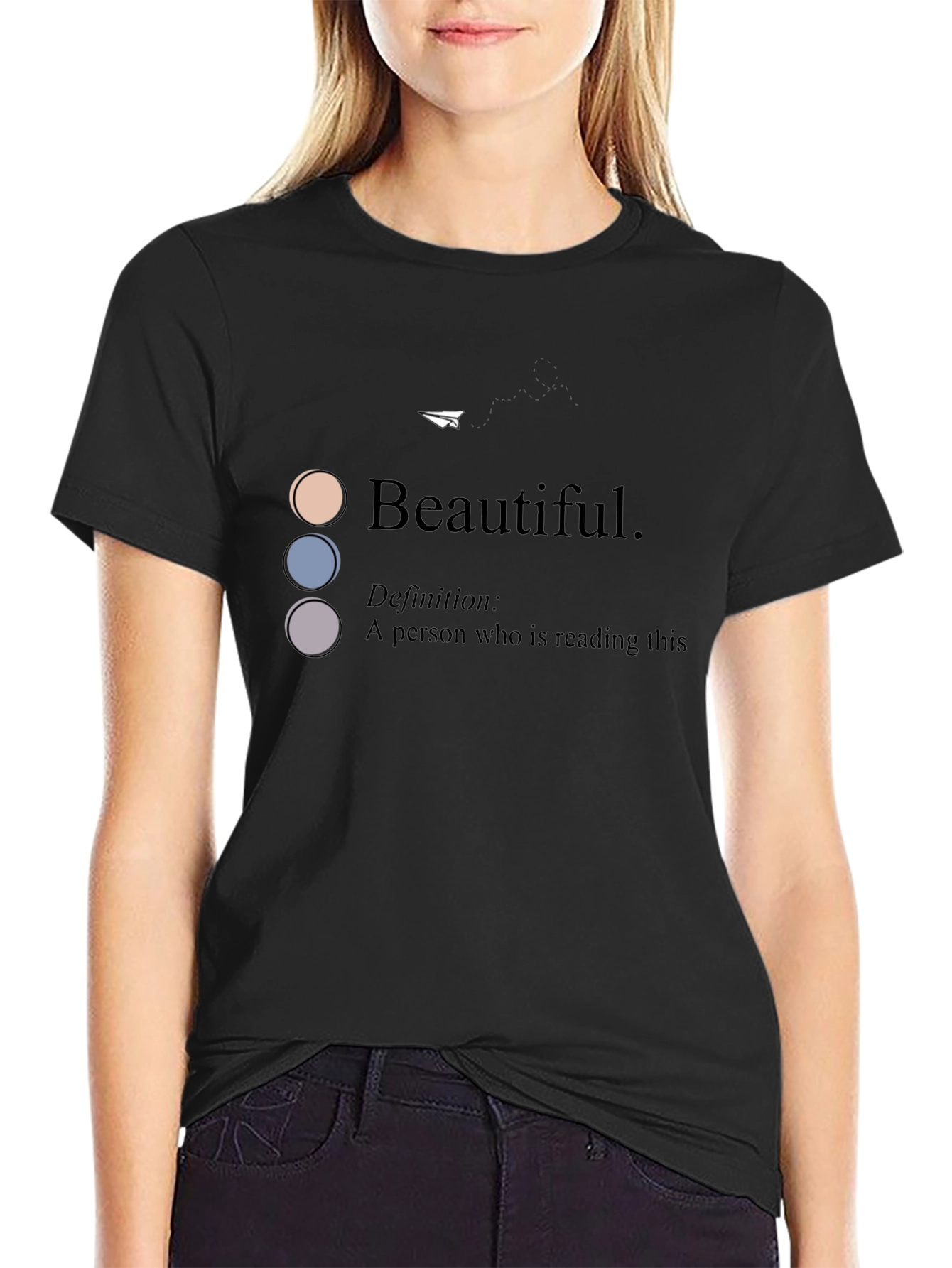 Camiseta Negra con Diseño Beautiful para Hombre