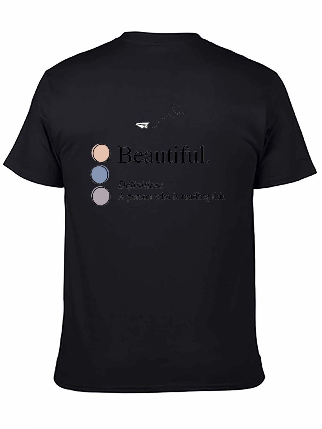 Camiseta Negra con Diseño Beautiful para Hombre
