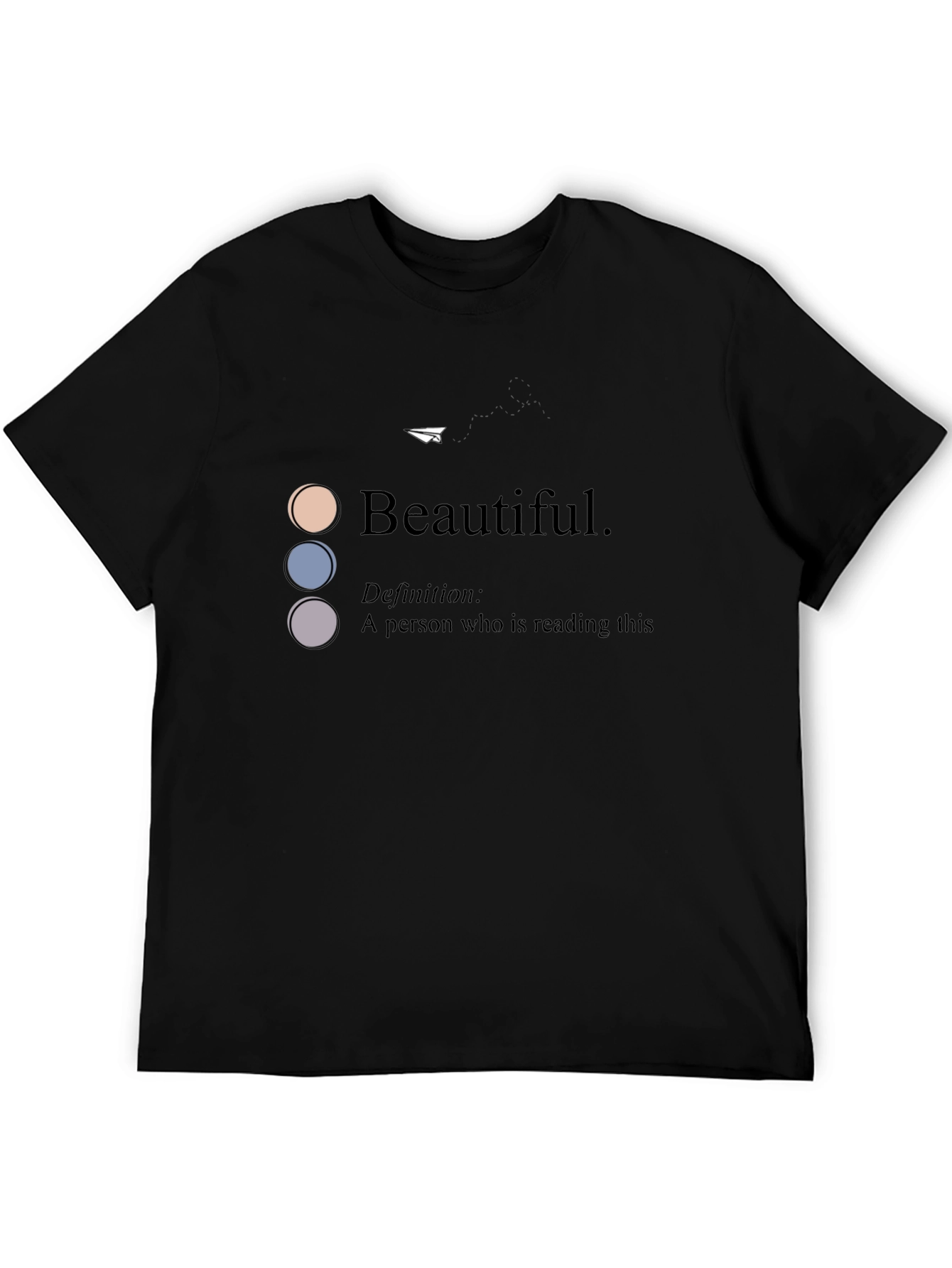 Camiseta Negra con Diseño Beautiful para Hombre
