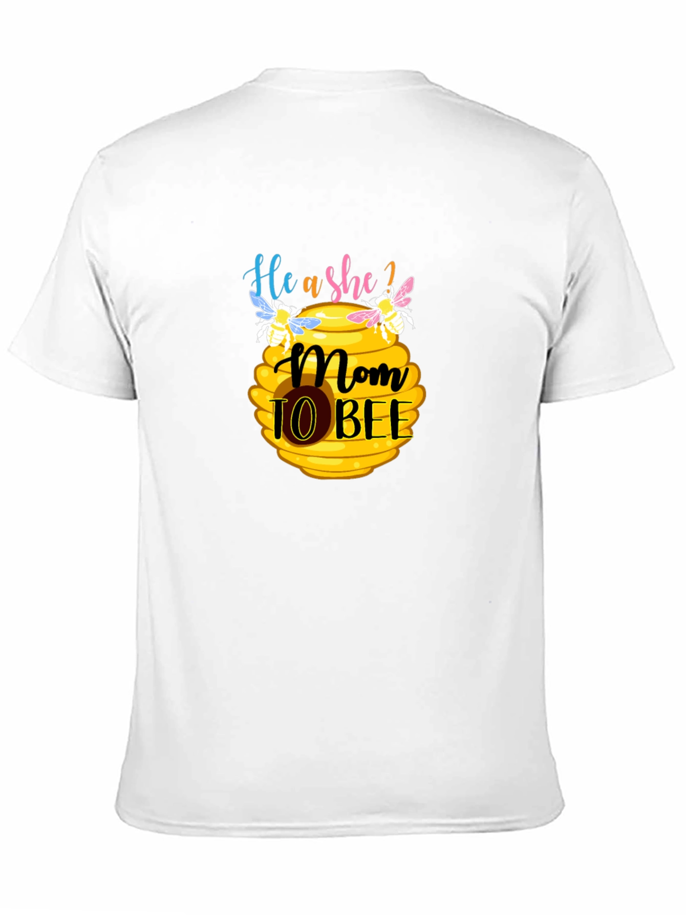 Camiseta Negra Mom to Bee para Futura Mamá