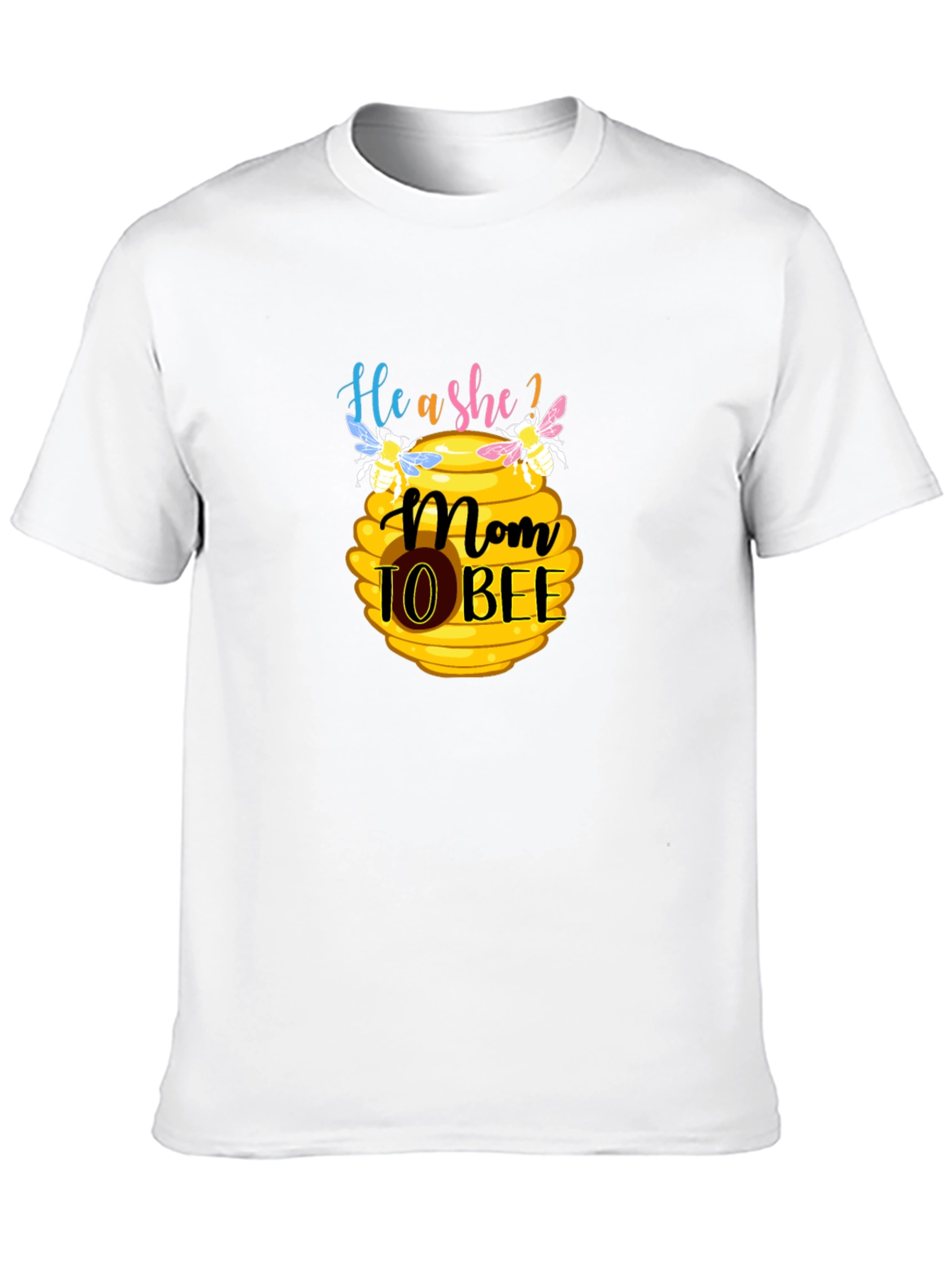 Camiseta Negra Mom to Bee para Futura Mamá
