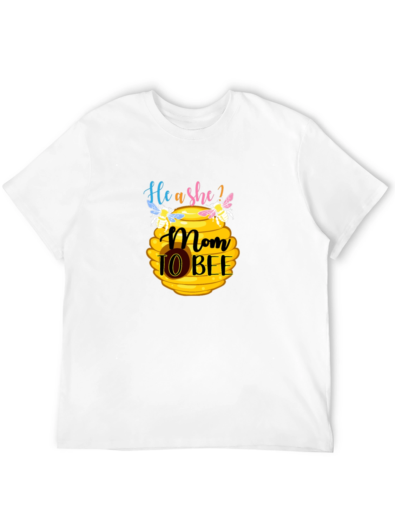 Camiseta Negra Mom to Bee para Futura Mamá