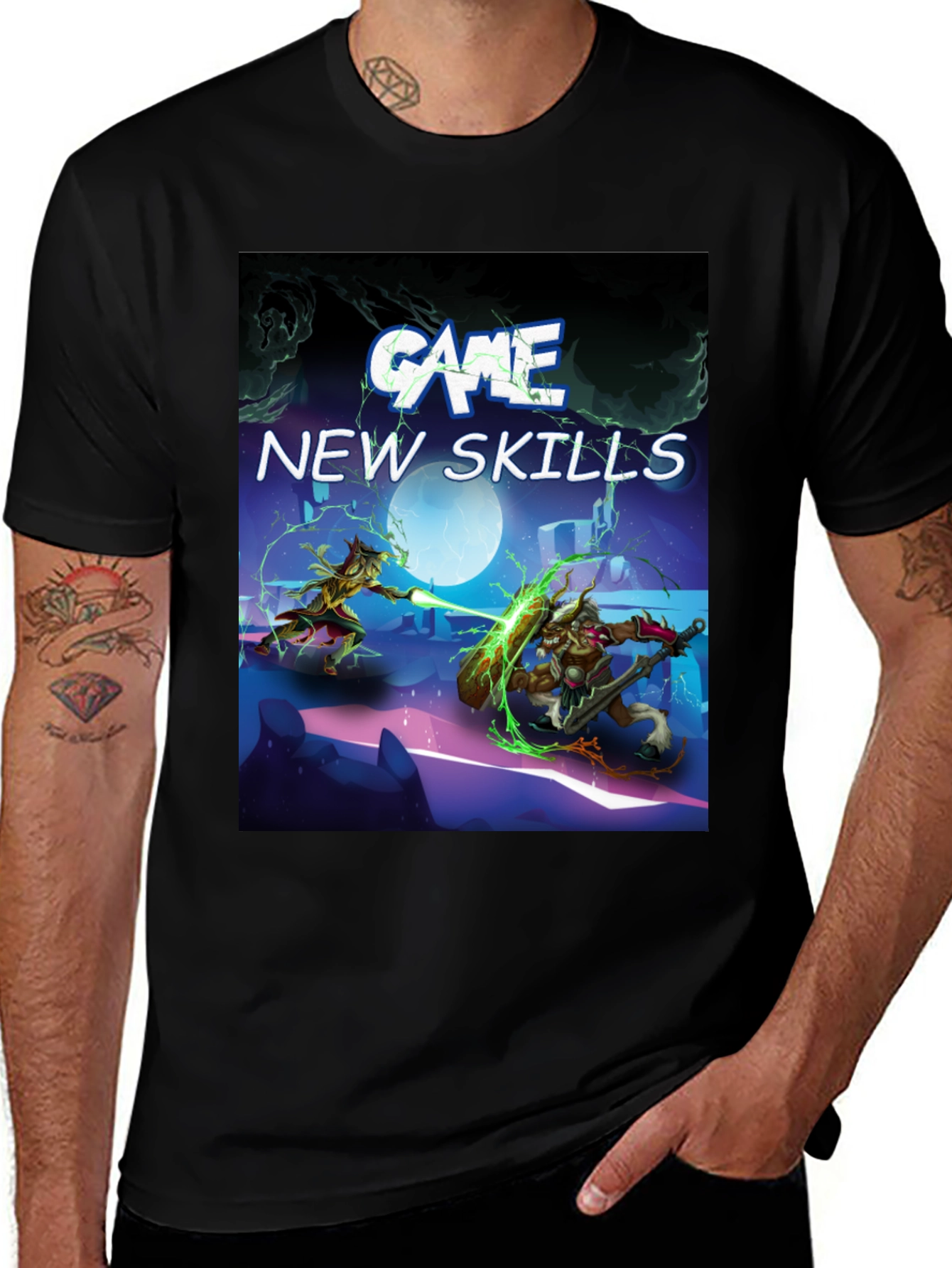 Camiseta Negra Juego - Nuevas Habilidades