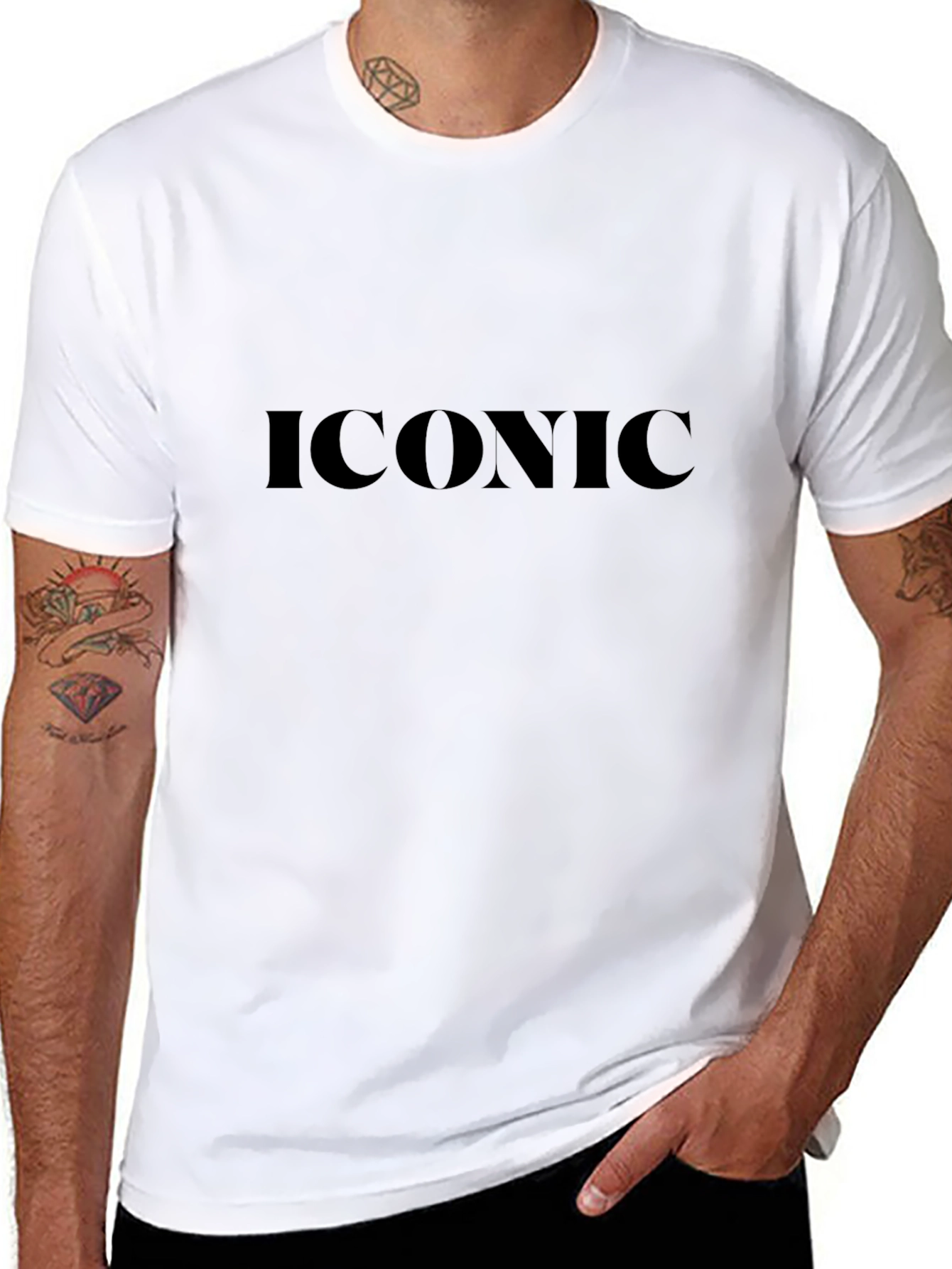 Camiseta Negra Iconic para Hombre
