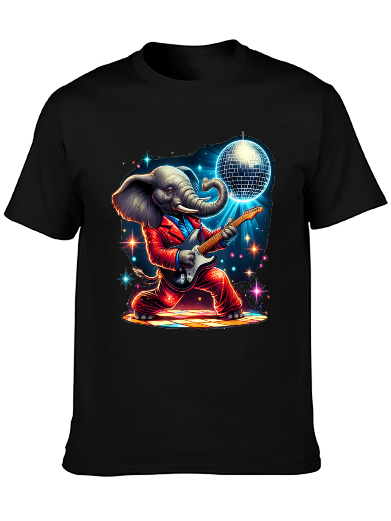 Camiseta Elefante Rockero Disco