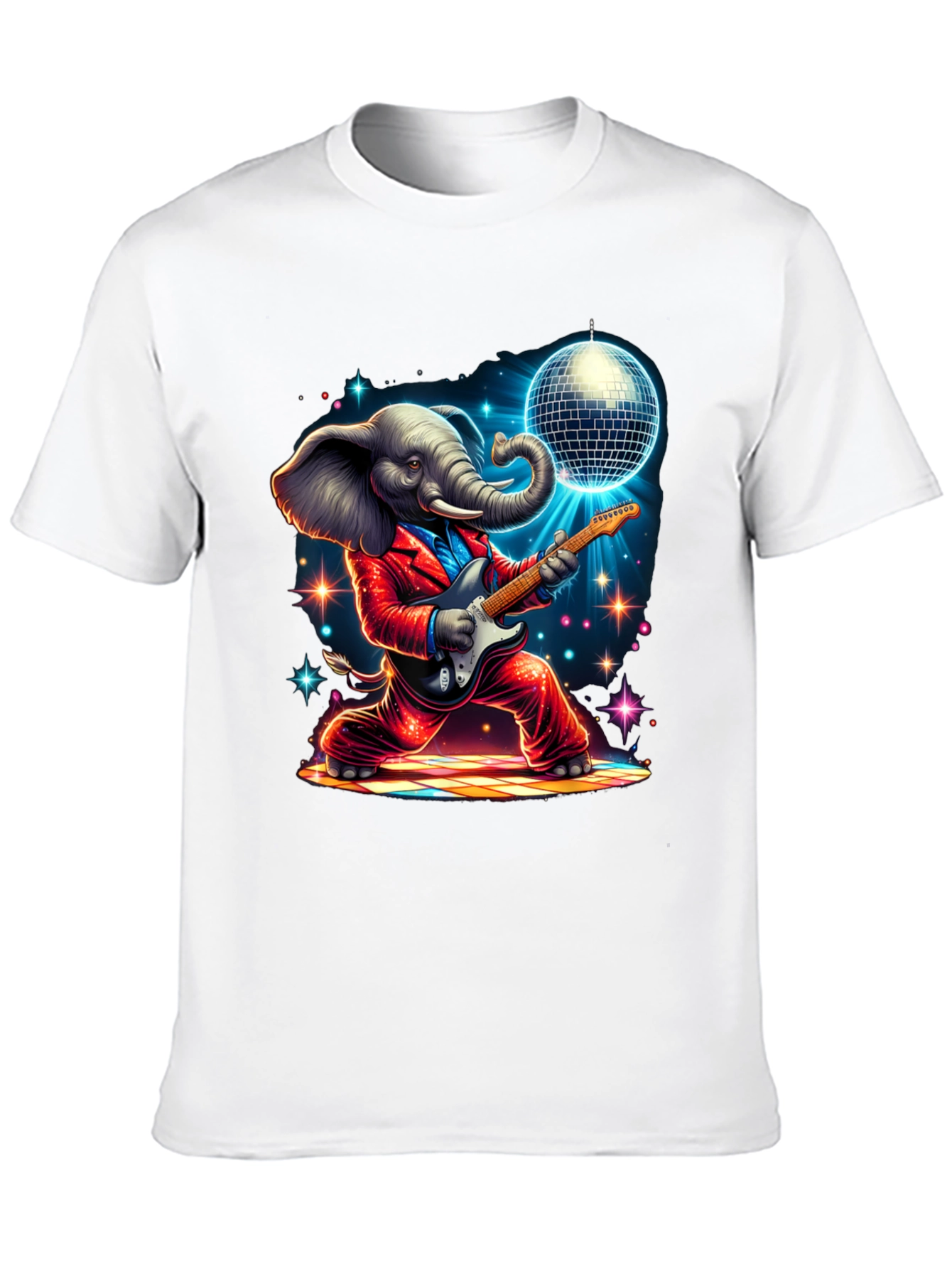 Camiseta Elefante Rockero Disco