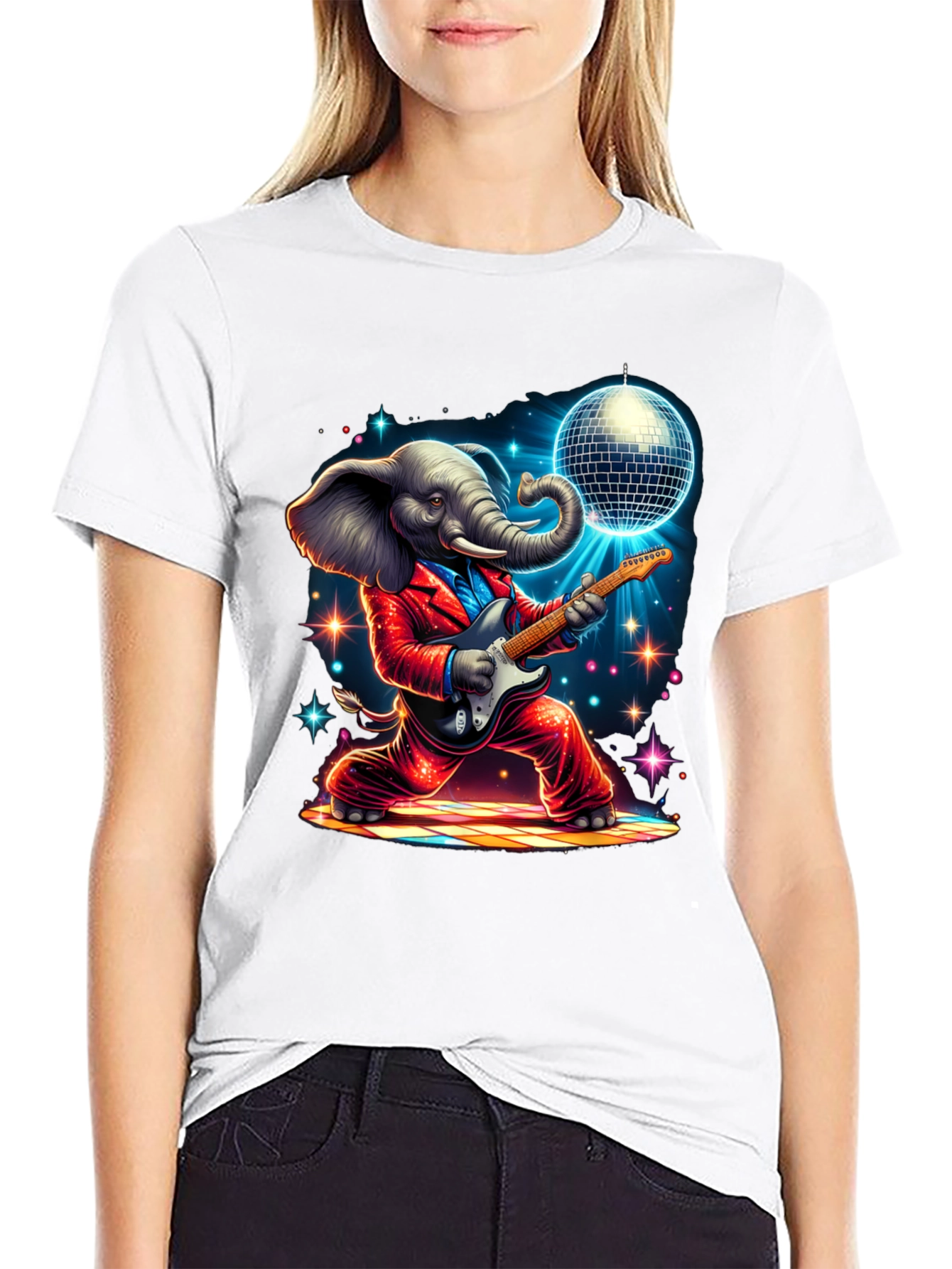 Camiseta Elefante Rockero Disco