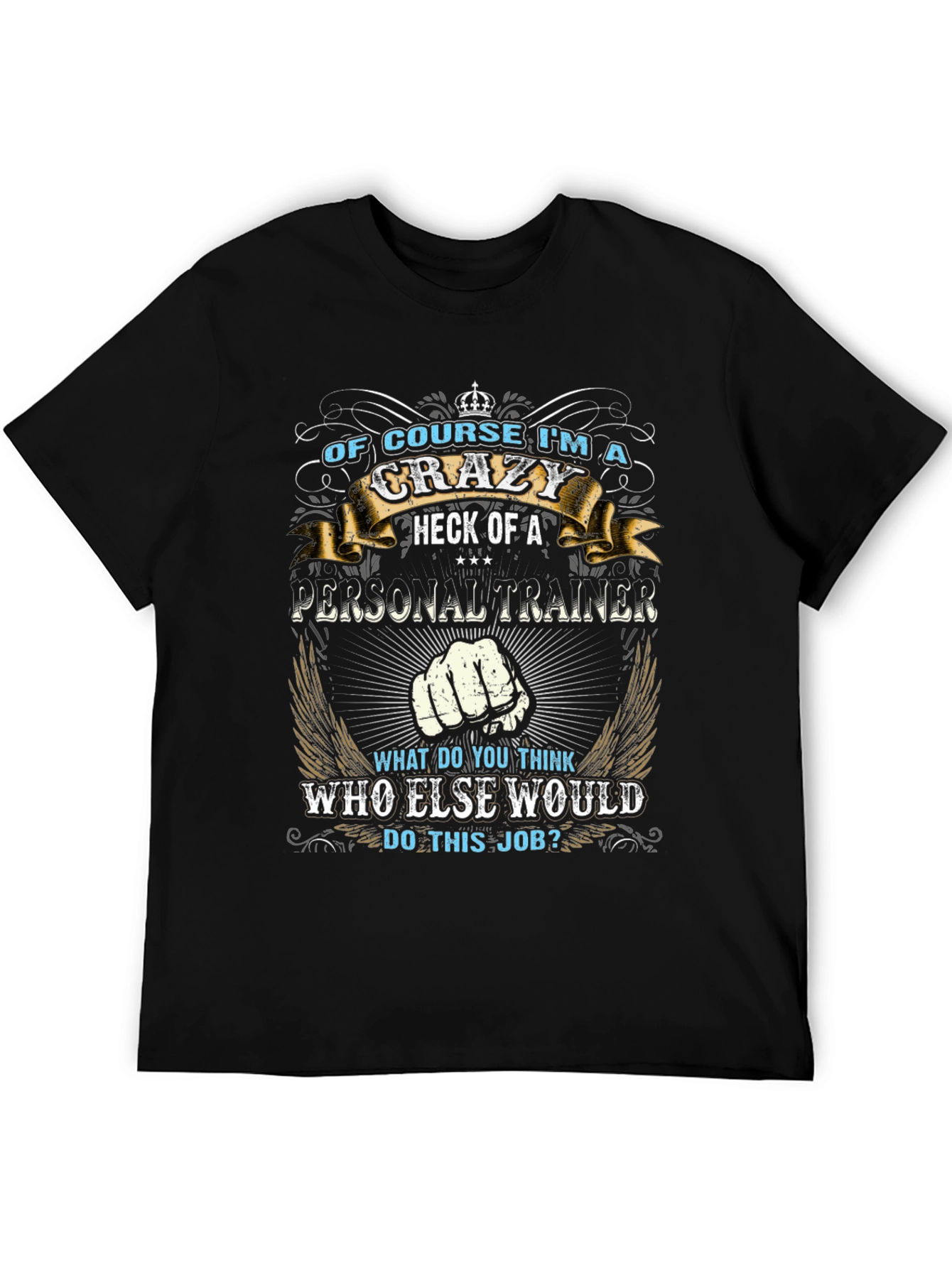 Camiseta Negra: Entrenador Personal Loco