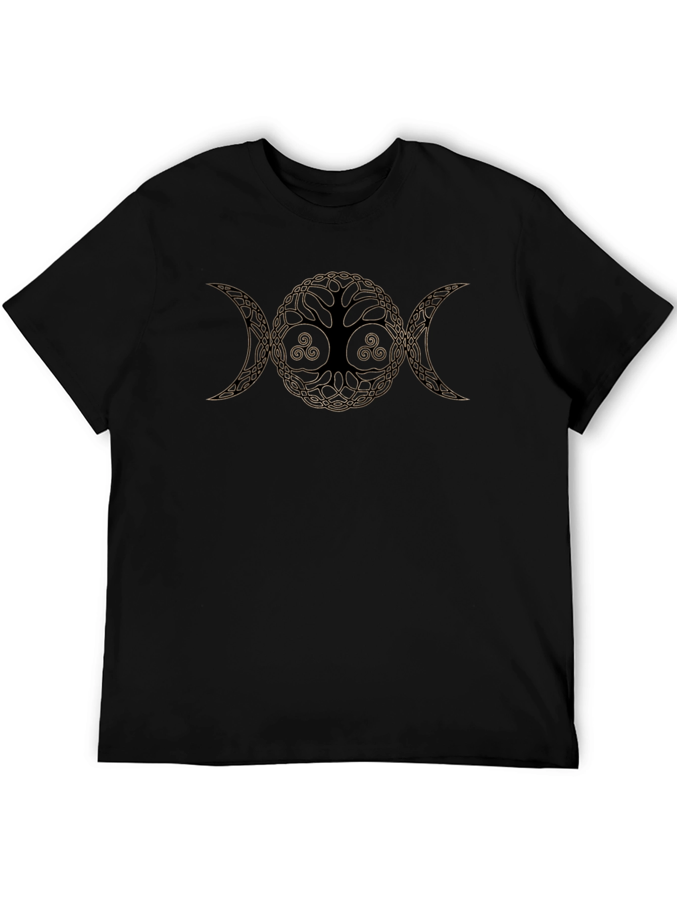 Camiseta Negra Árbol de la Vida Triple Diosa