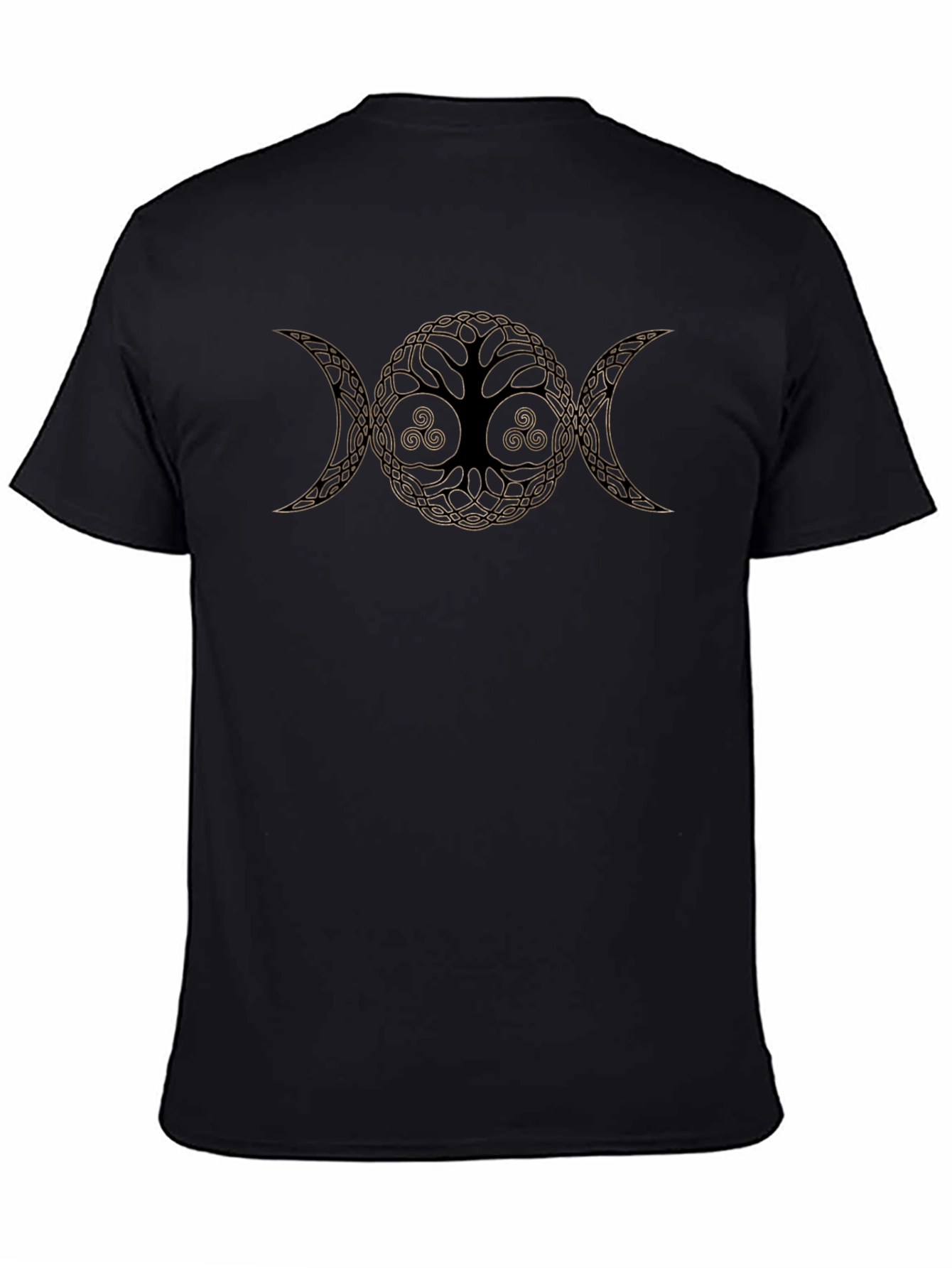 Camiseta Negra Árbol de la Vida Triple Diosa