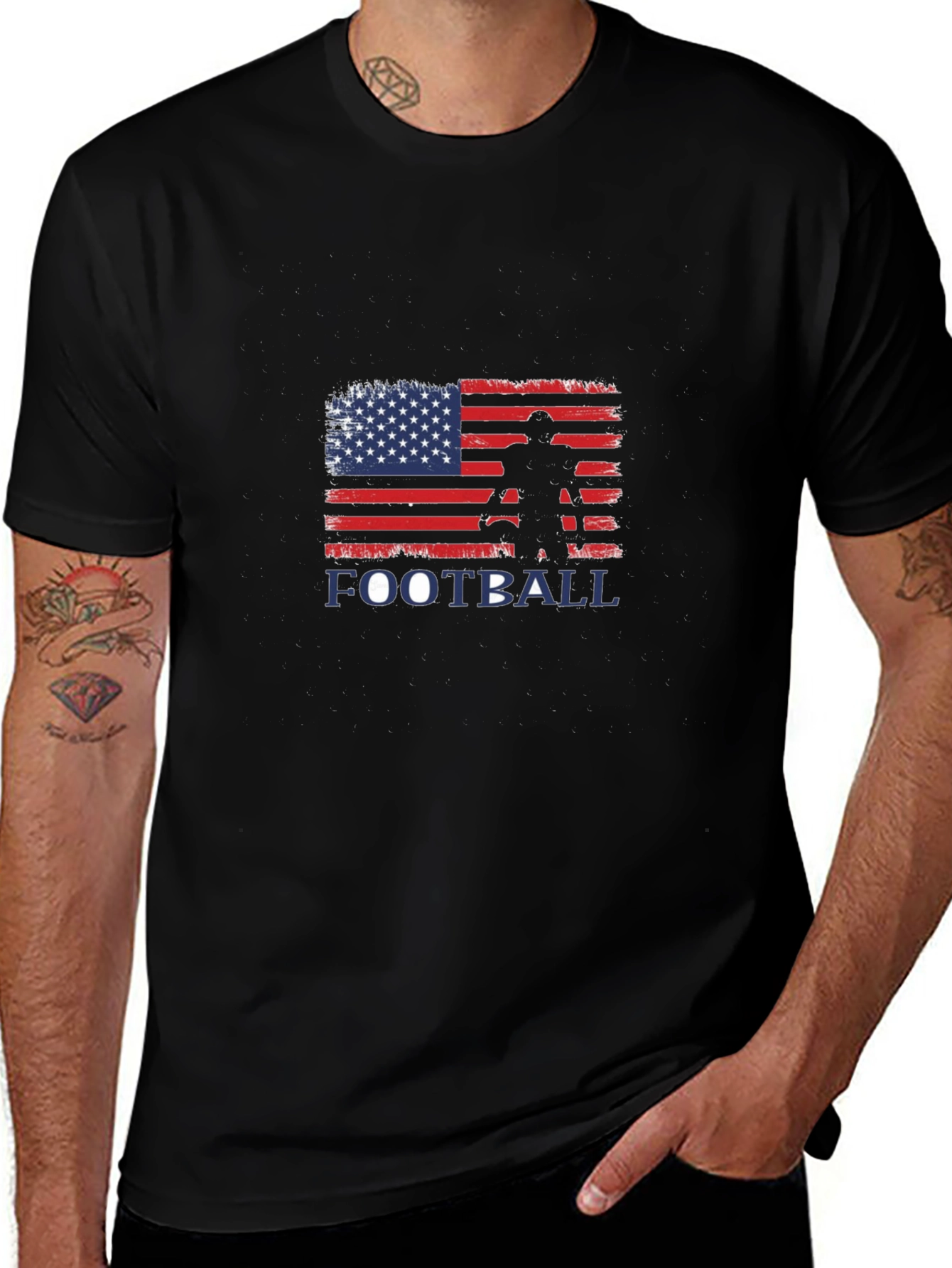 Camiseta Fútbol Bandera USA Hombre