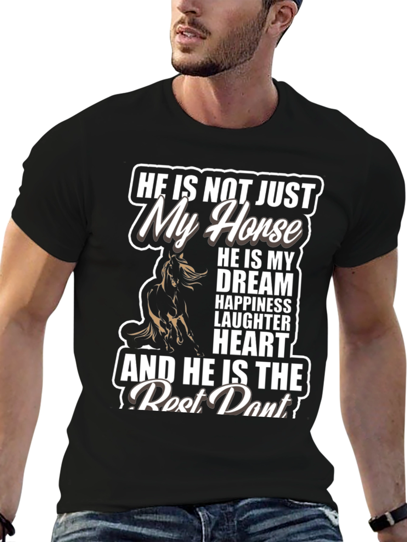 Camiseta Negra Mi Caballo