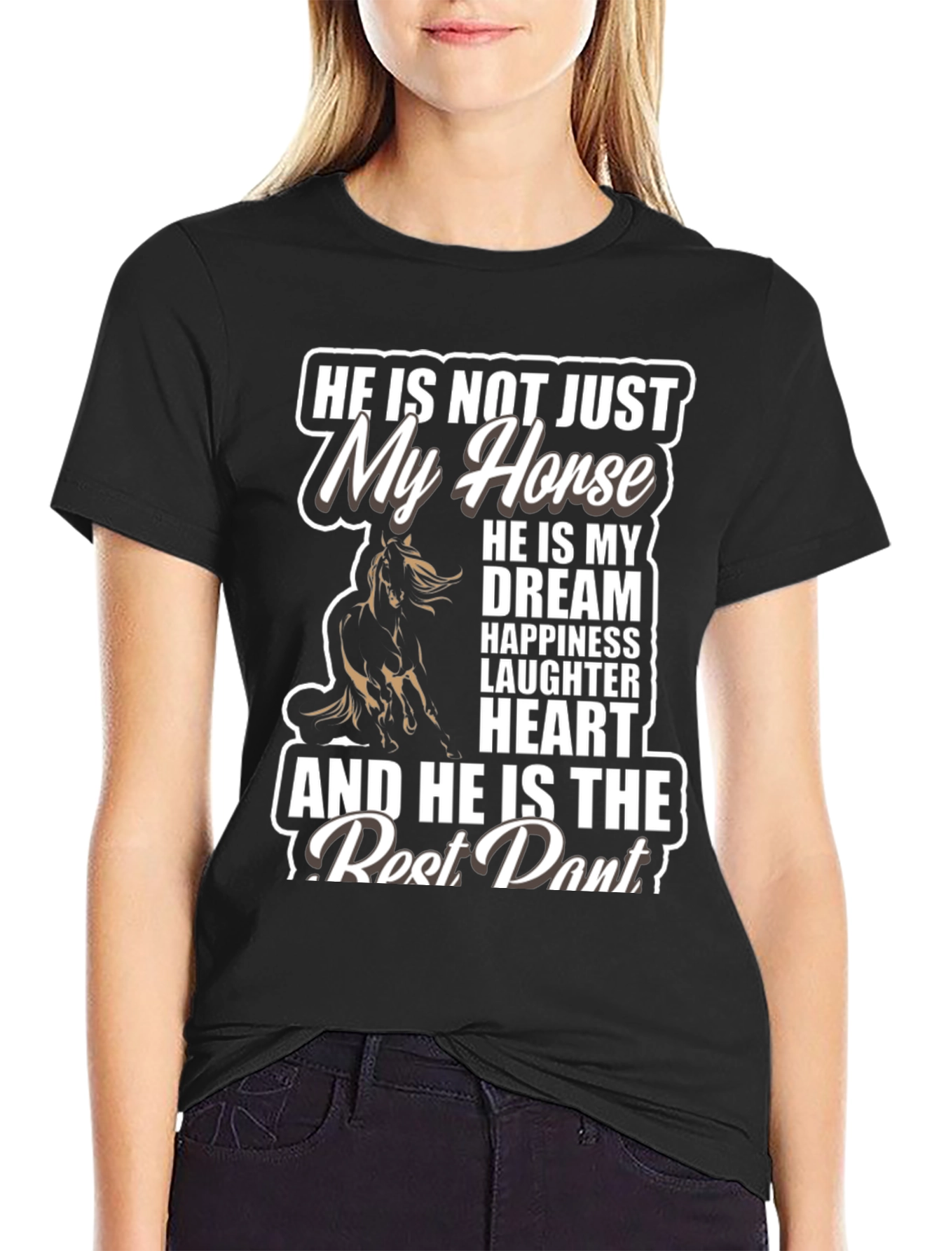 Camiseta Negra Mi Caballo