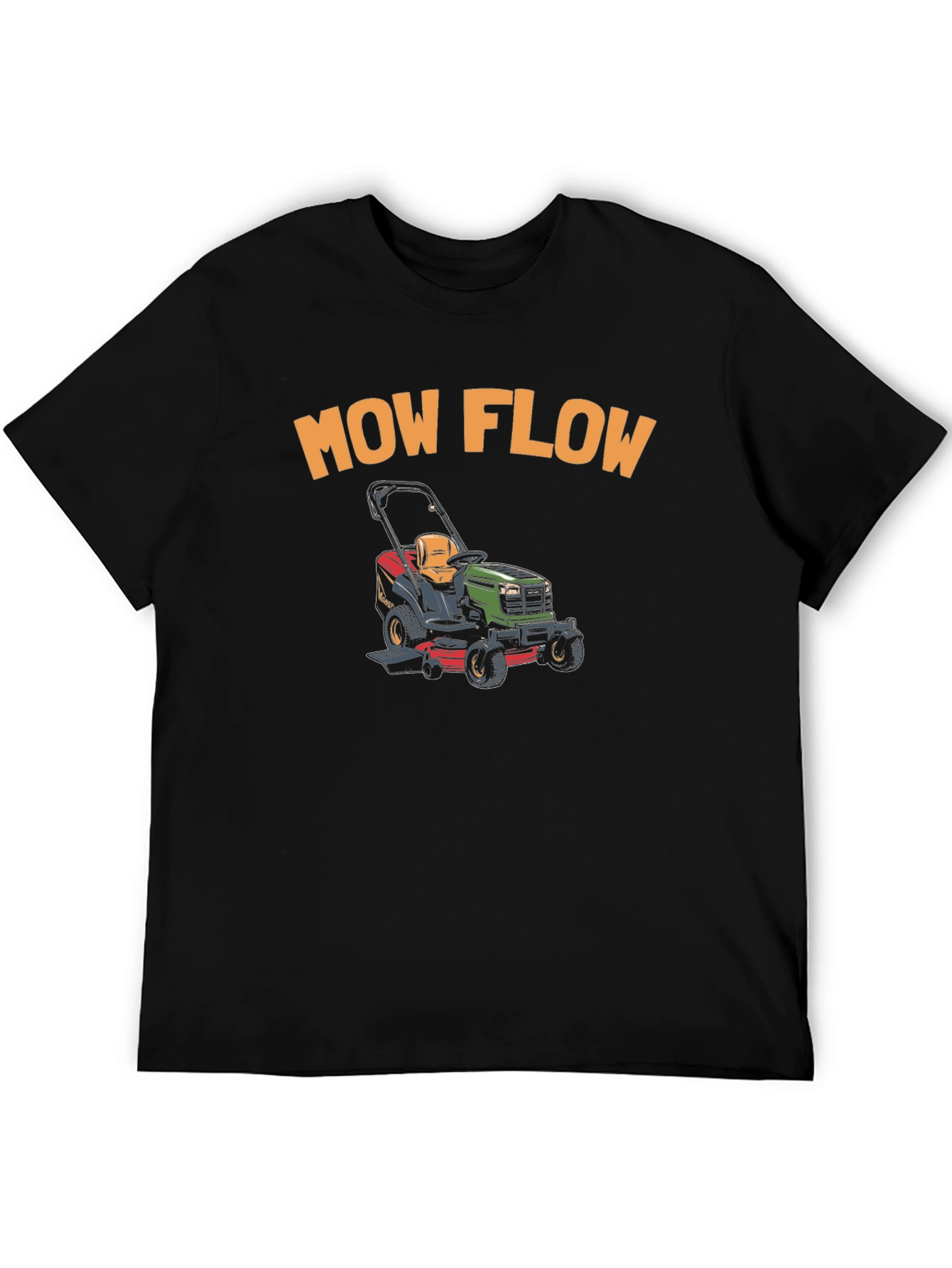 Camiseta Negra Mow Flow para Amantes del Jardín