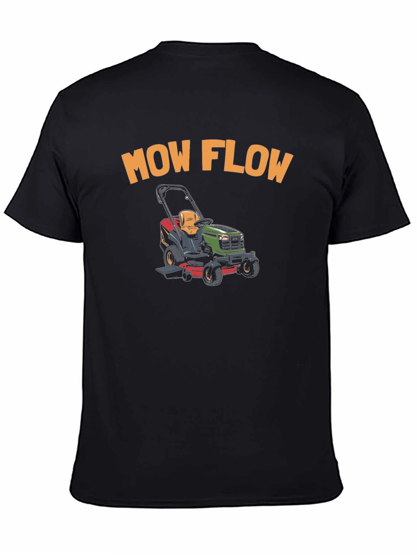 Camiseta Negra Mow Flow para Amantes del Jardín