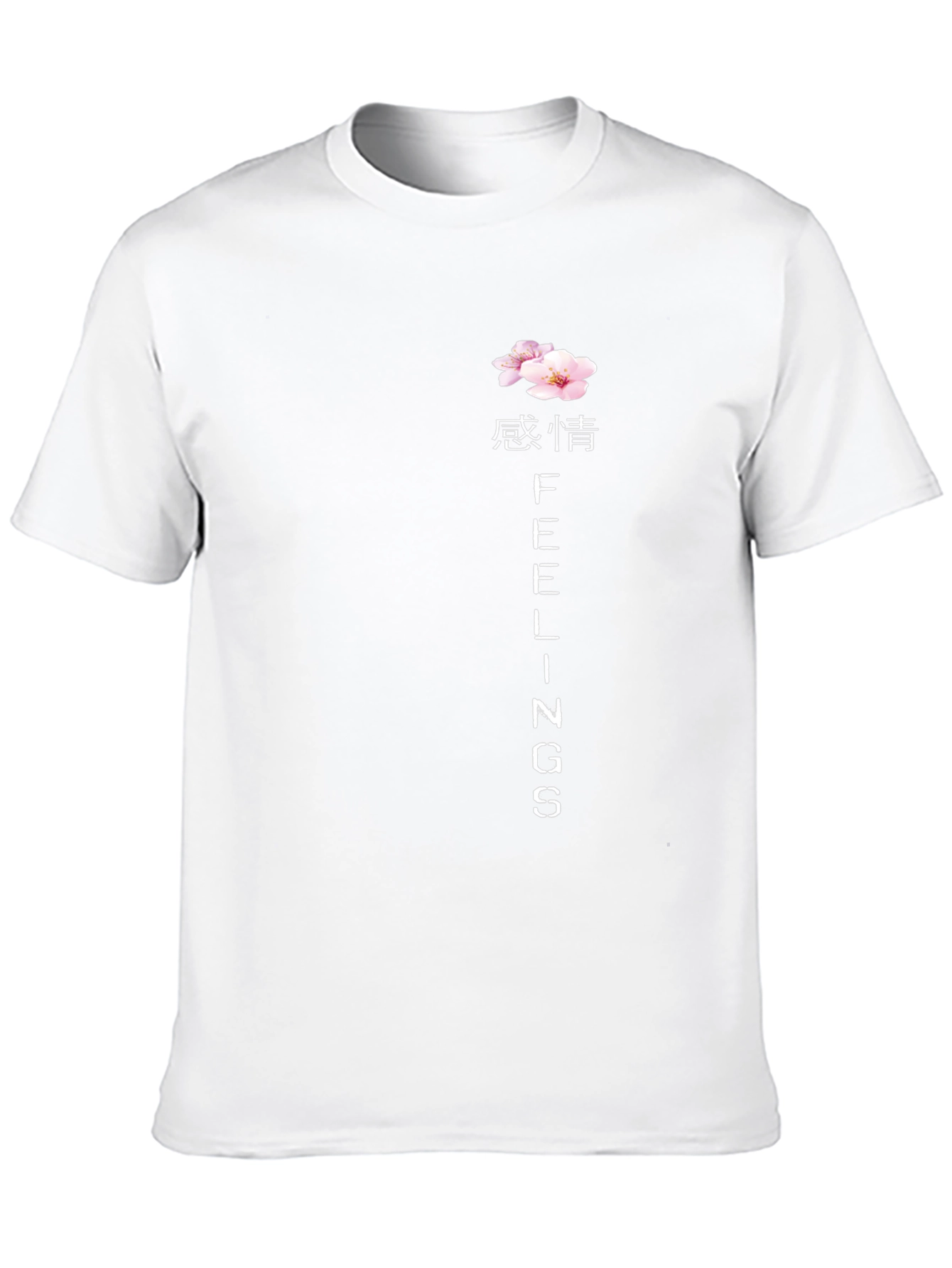 Camiseta Negra Sentimientos Estilo Japonés