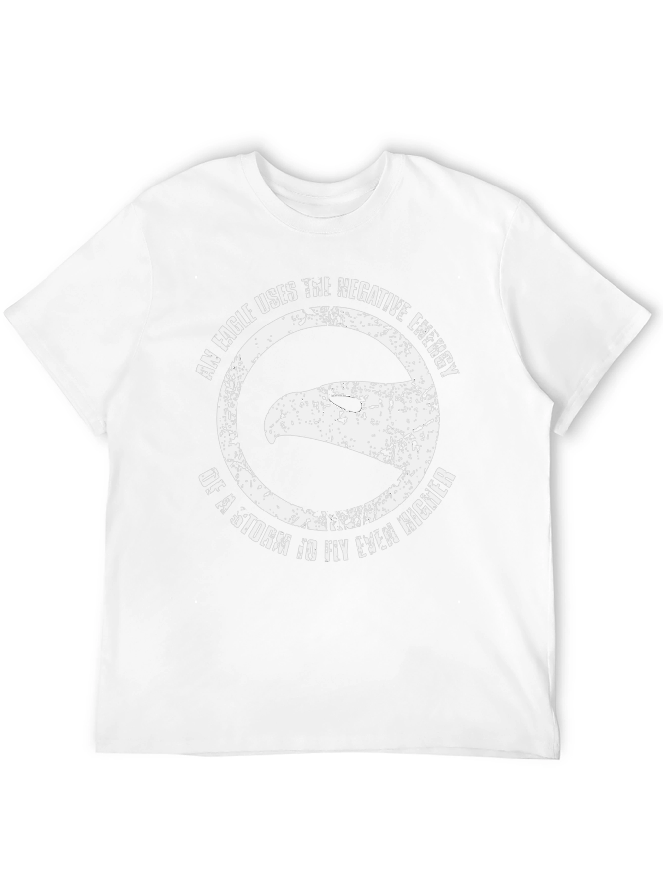 Camiseta Negra con Diseño de Águila Motivacional