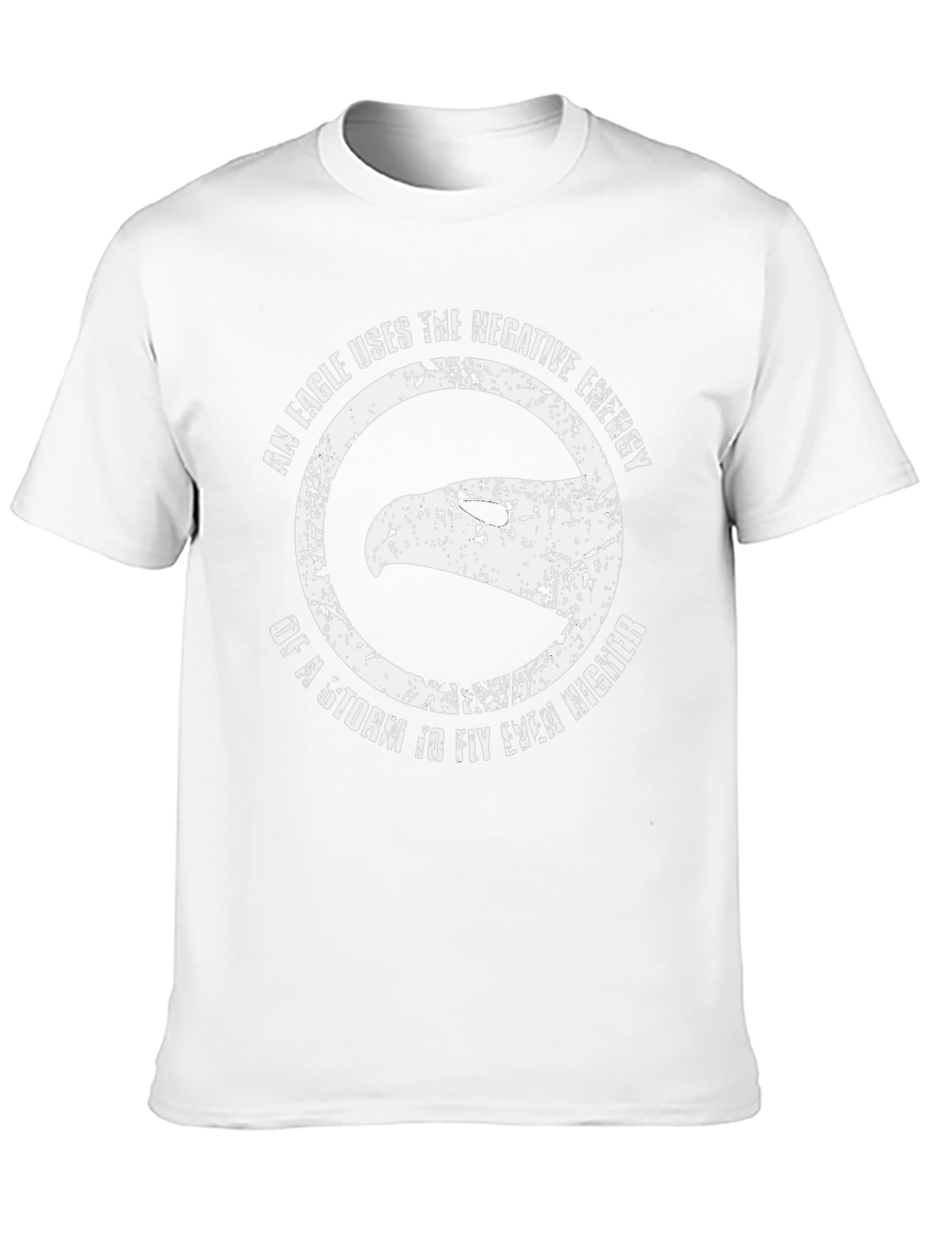 Camiseta Negra con Diseño de Águila Motivacional