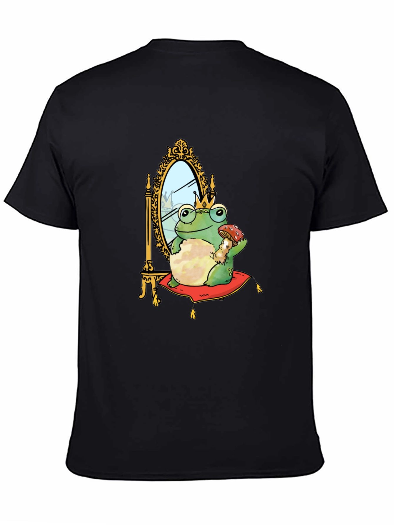 Camiseta Hombre Rana Príncipe Corona Espejo