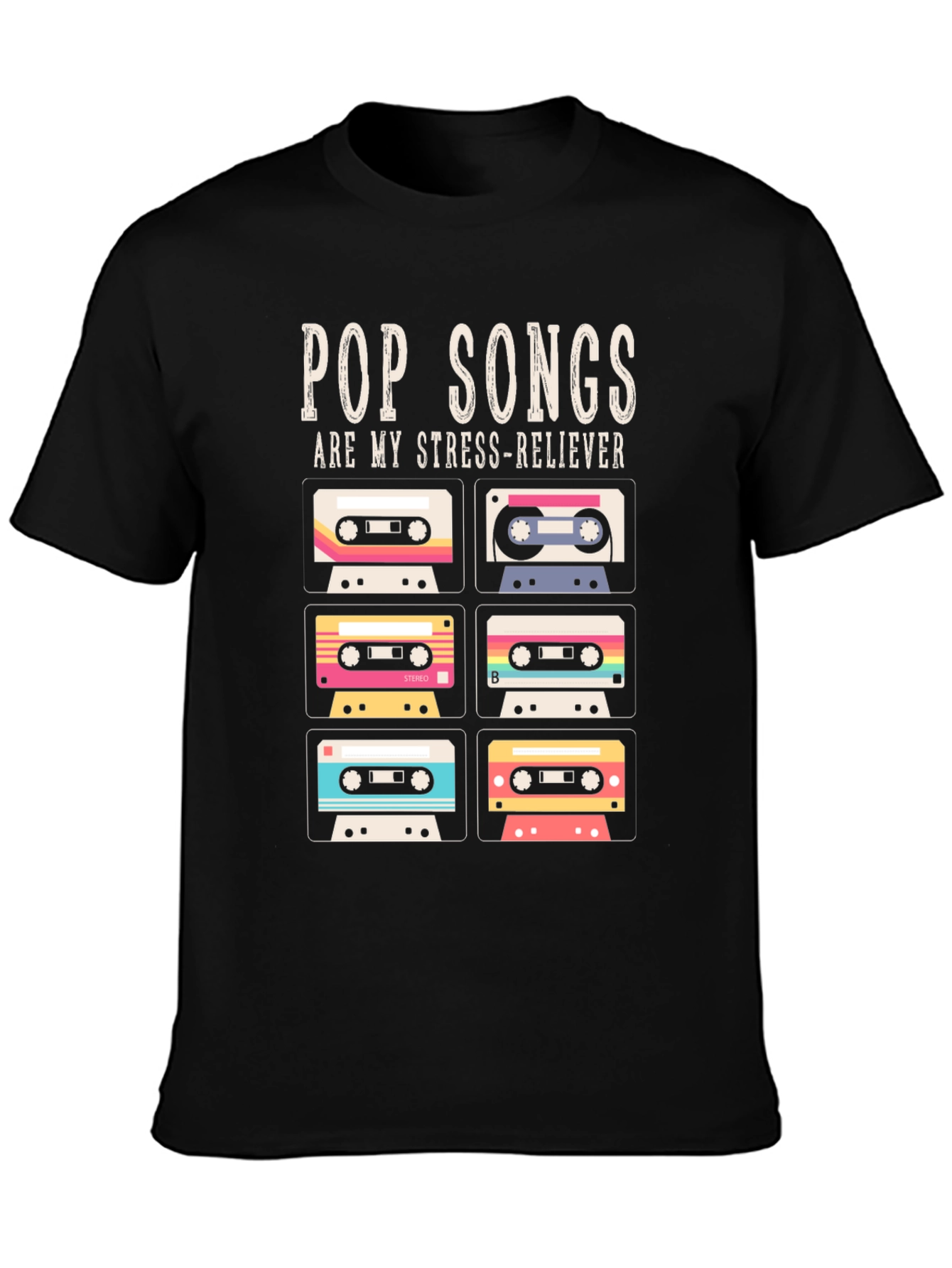 Camiseta Retro Pop Songs Stress-Reliever