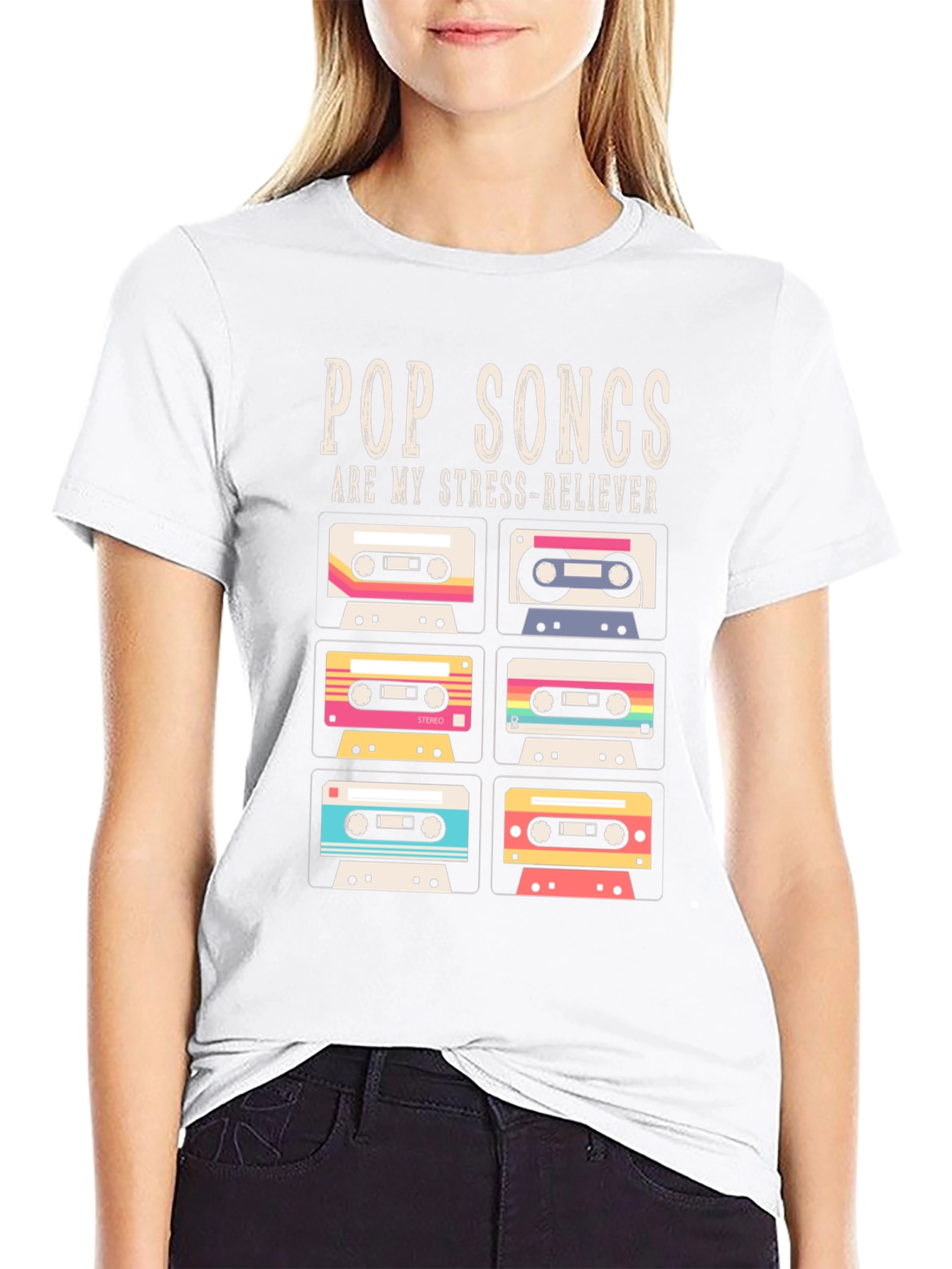 Camiseta Retro Pop Songs Stress-Reliever