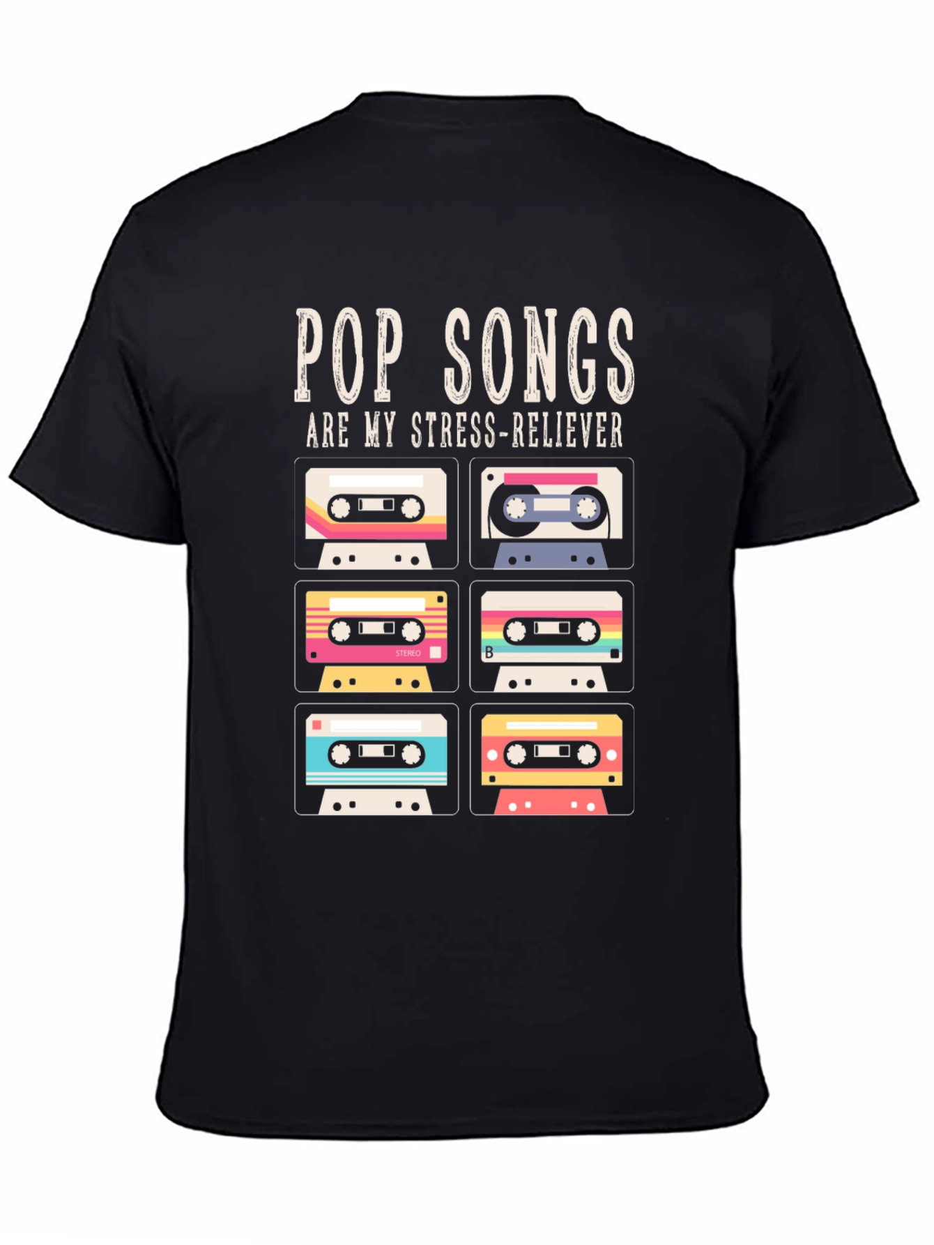 Camiseta Retro Pop Songs Stress-Reliever