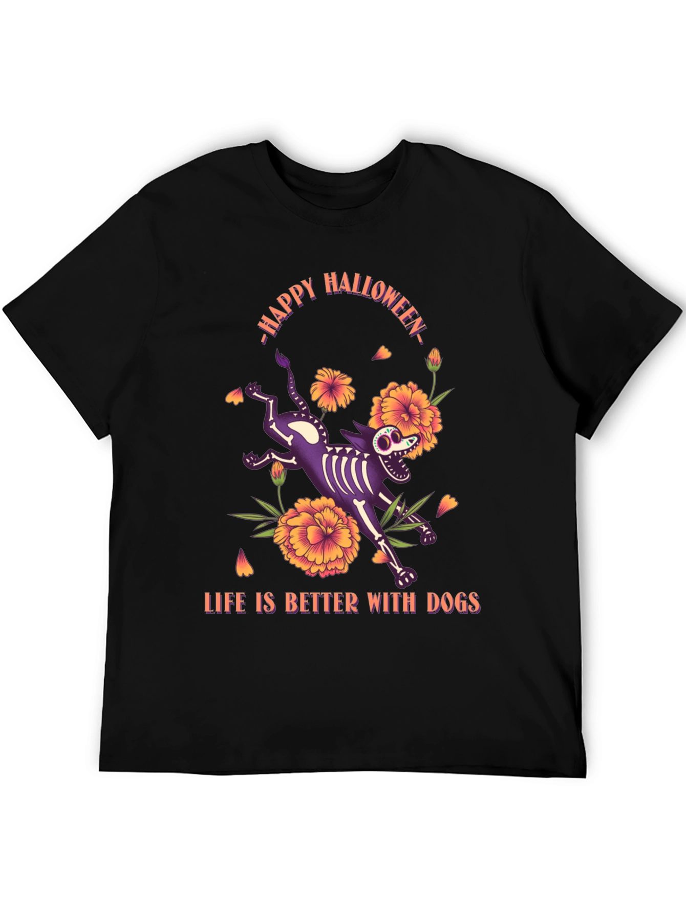 Camiseta Halloween Life is Better With Dogs
