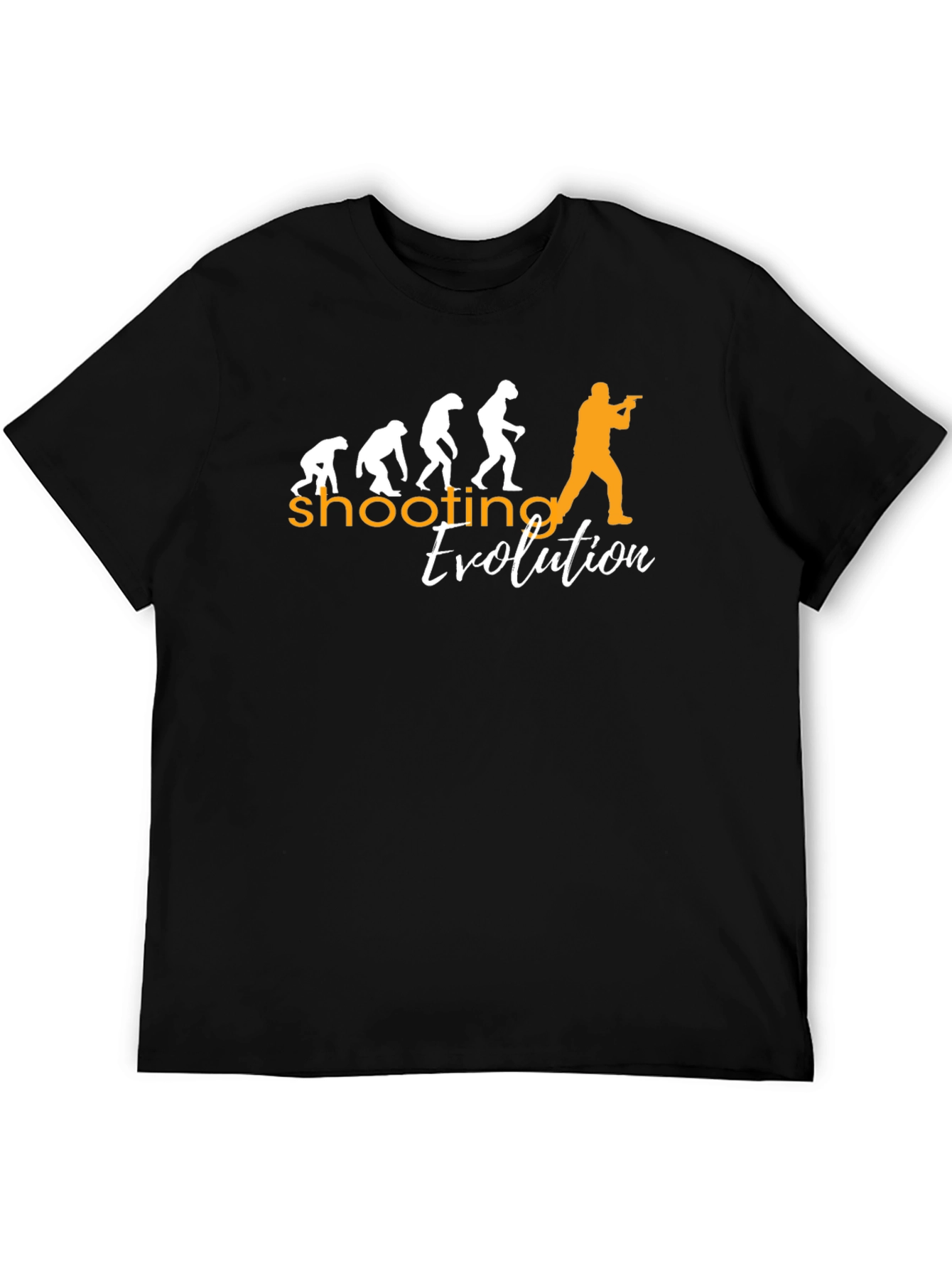 Camiseta Negra con Diseño de Evolución del Tiro