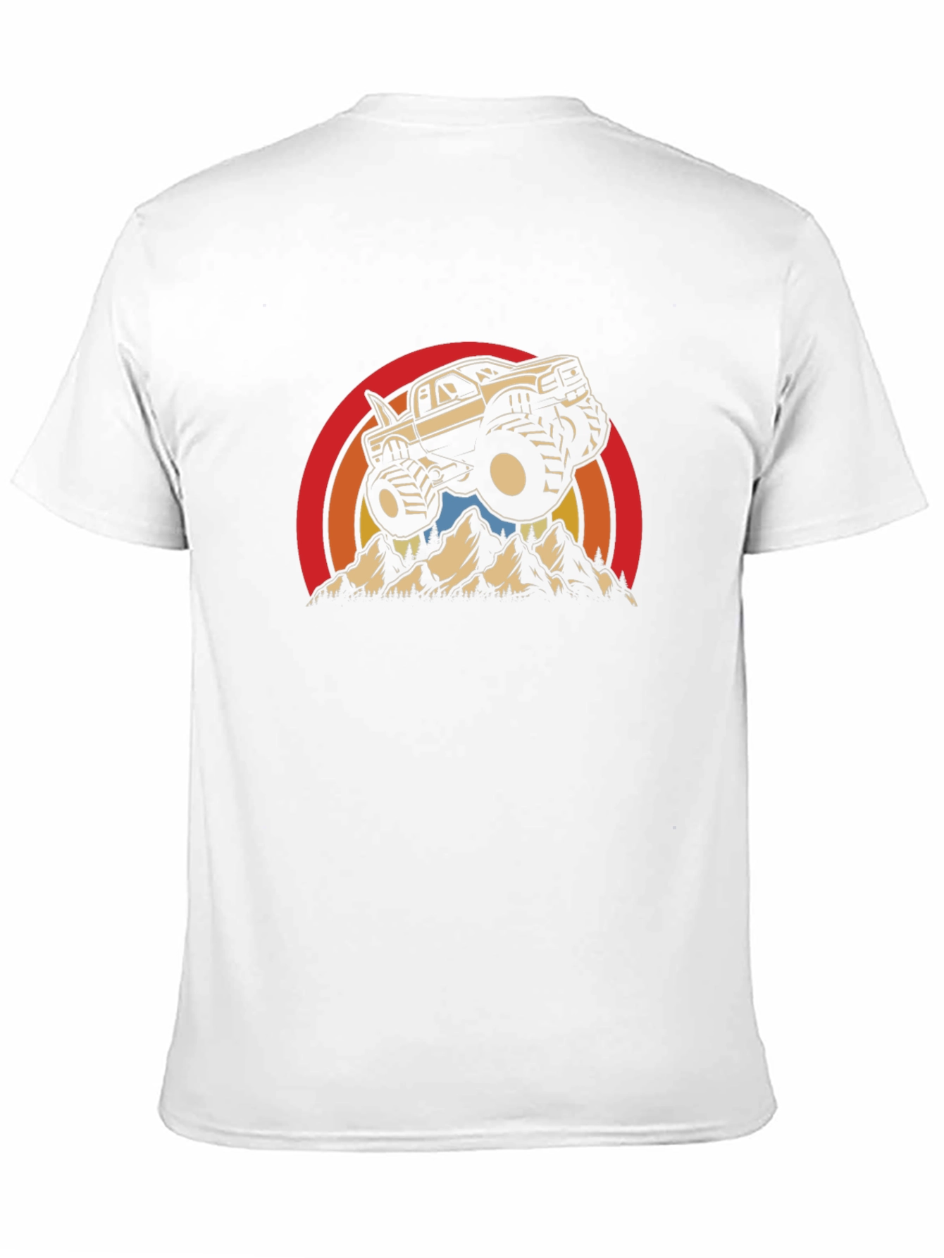 Camiseta Negra con Diseño de Camioneta Monstruo Retro