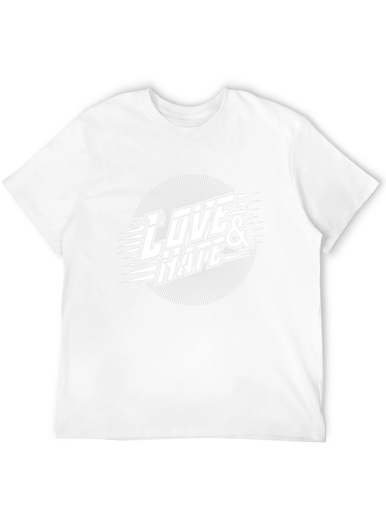 Camiseta Negra Amor & Odio Diseño Gráfico
