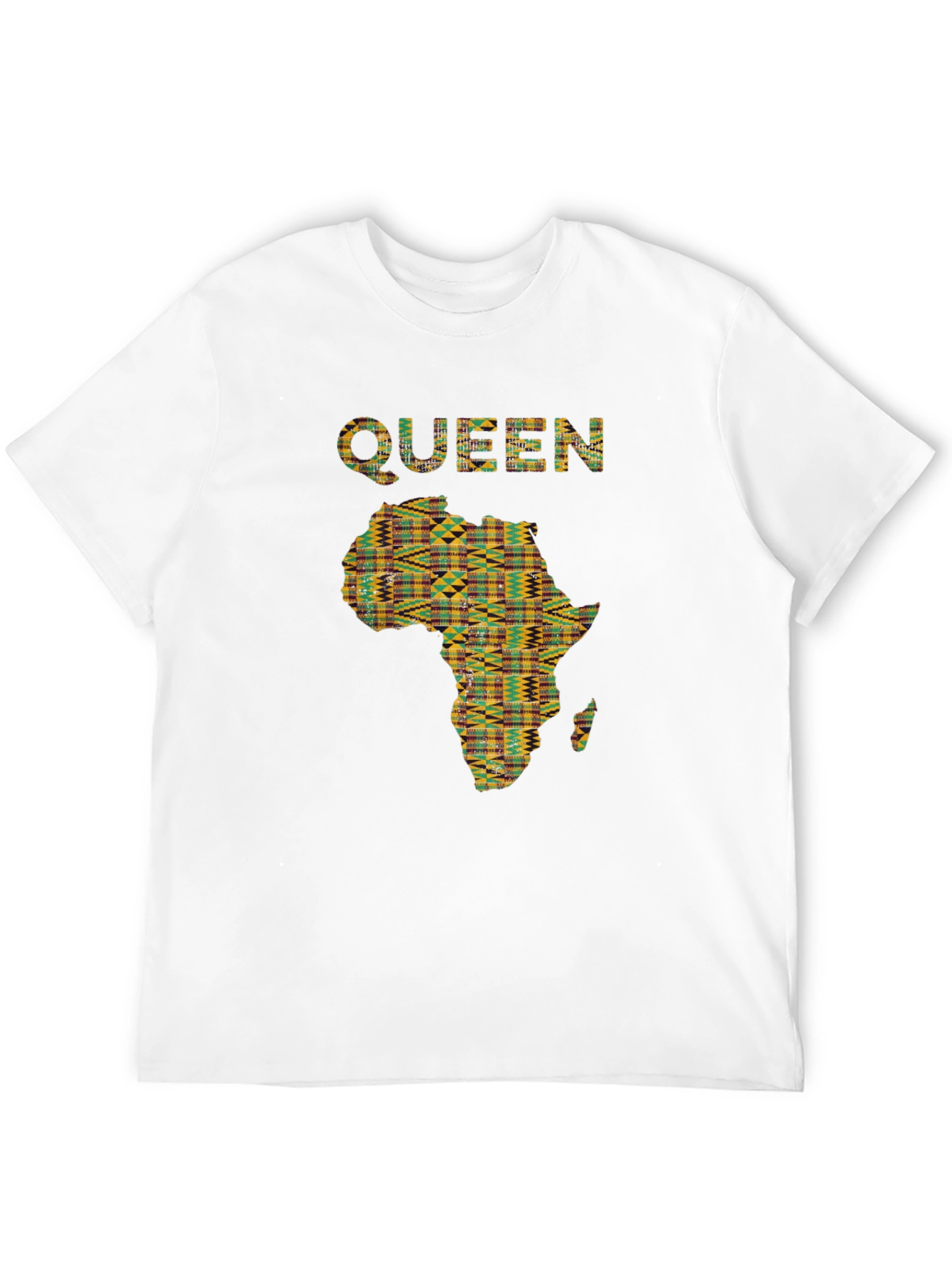 Camiseta Reina África Estampada Negra