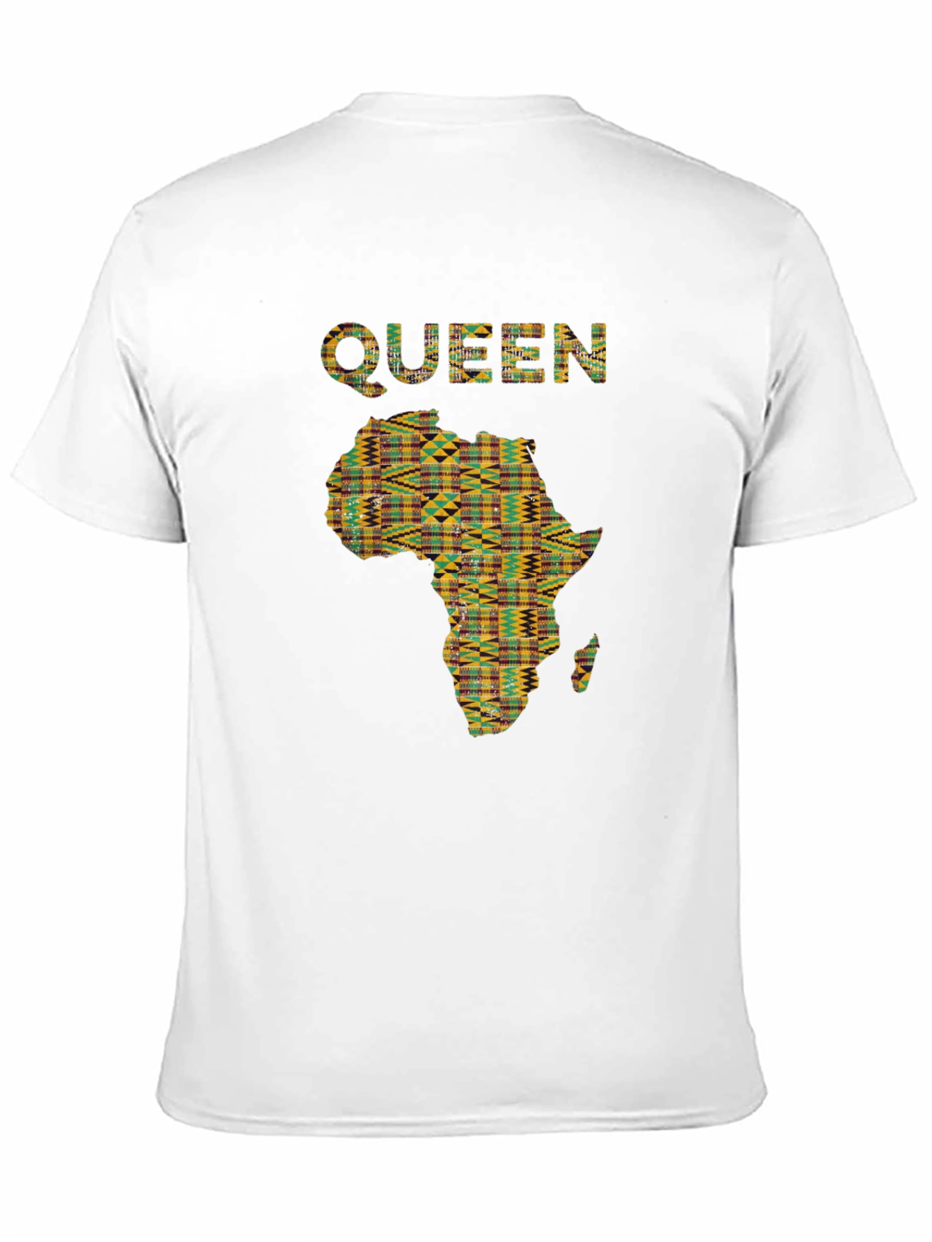 Camiseta Reina África Estampada Negra