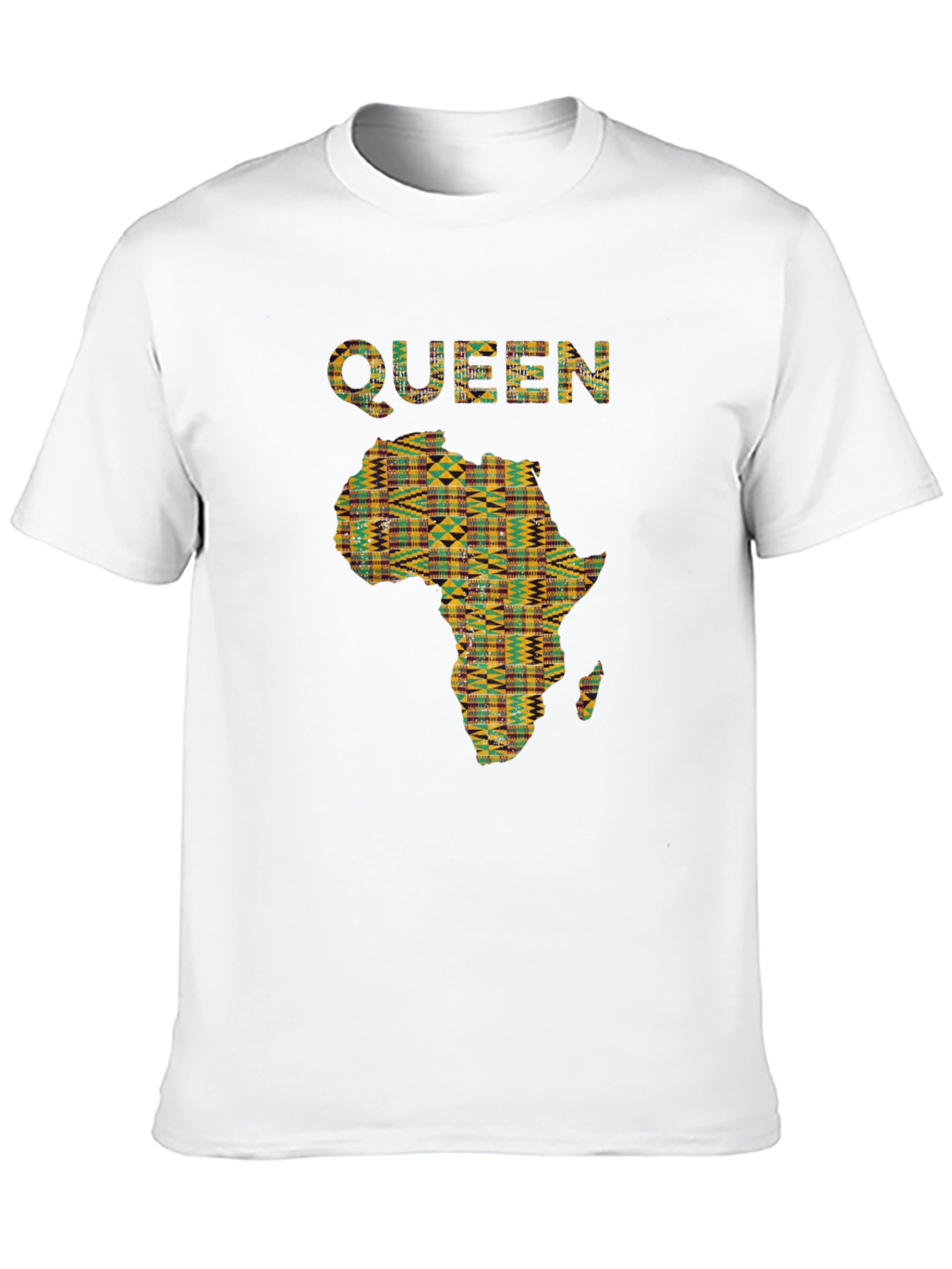 Camiseta Reina África Estampada Negra