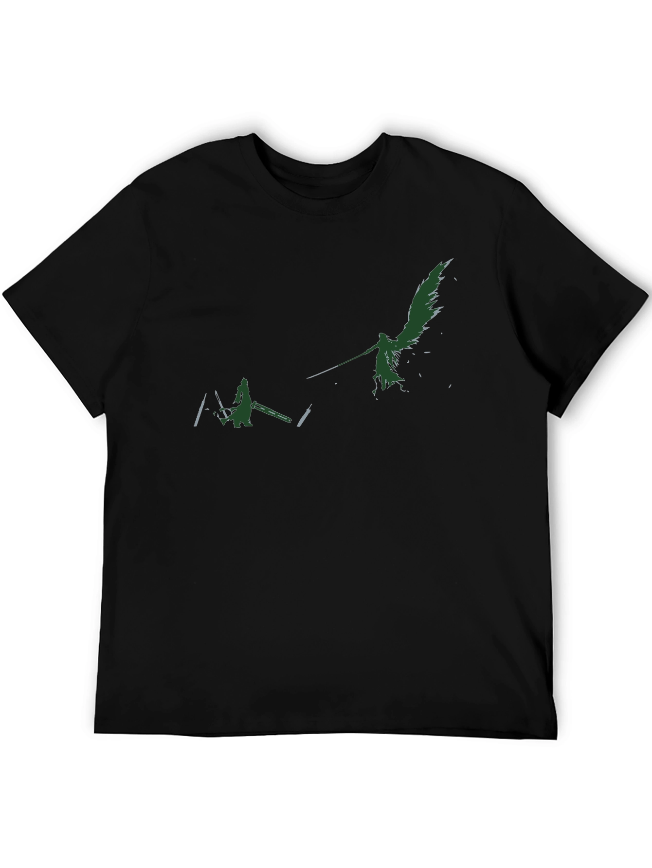 Camiseta Negra con Diseño de Personajes de Videojuegos
