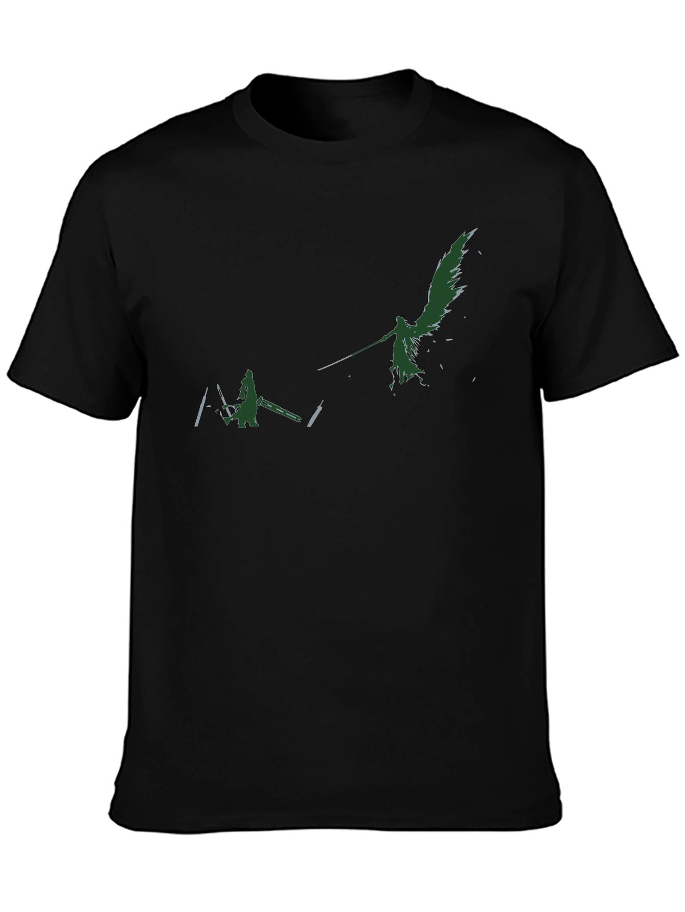 Camiseta Negra con Diseño de Personajes de Videojuegos