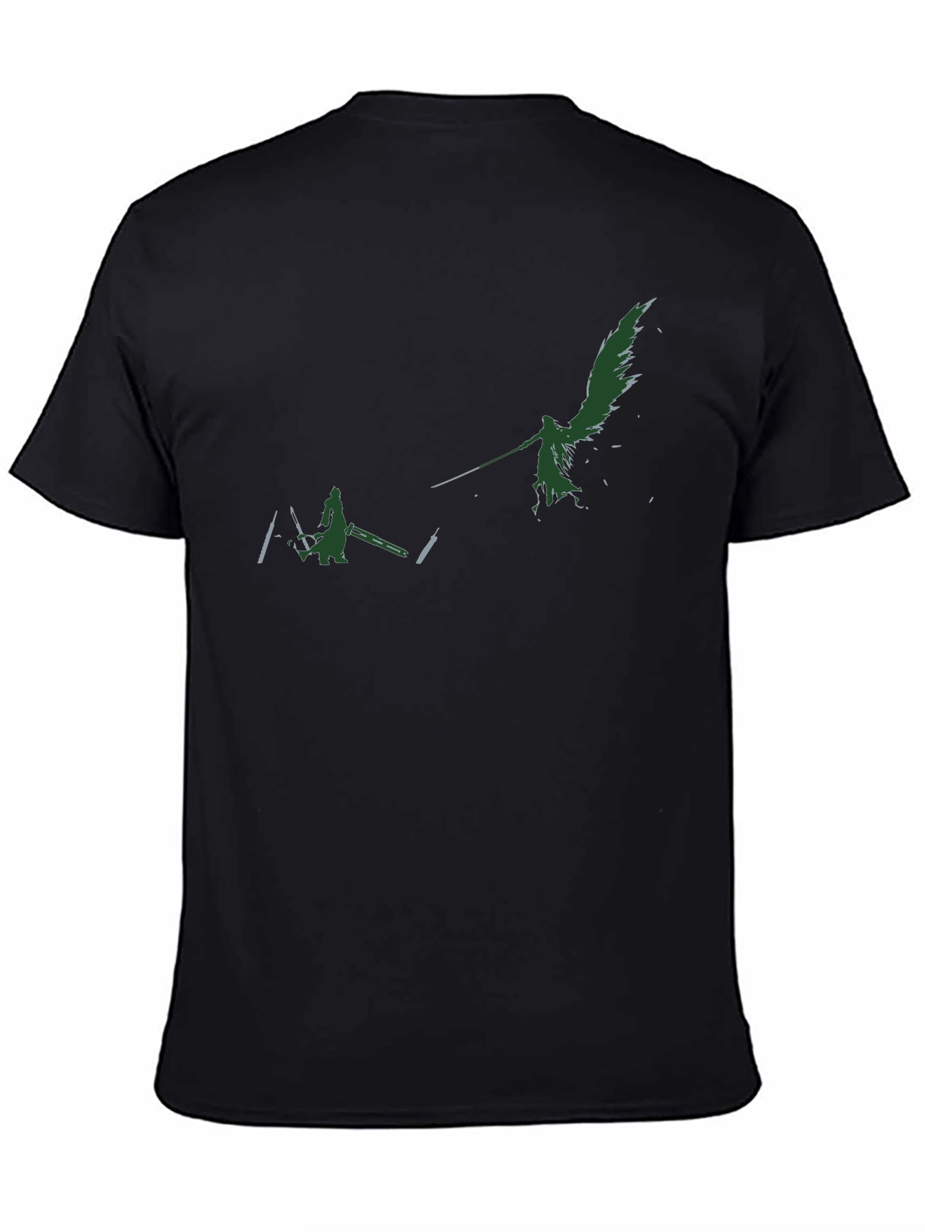 Camiseta Negra con Diseño de Personajes de Videojuegos