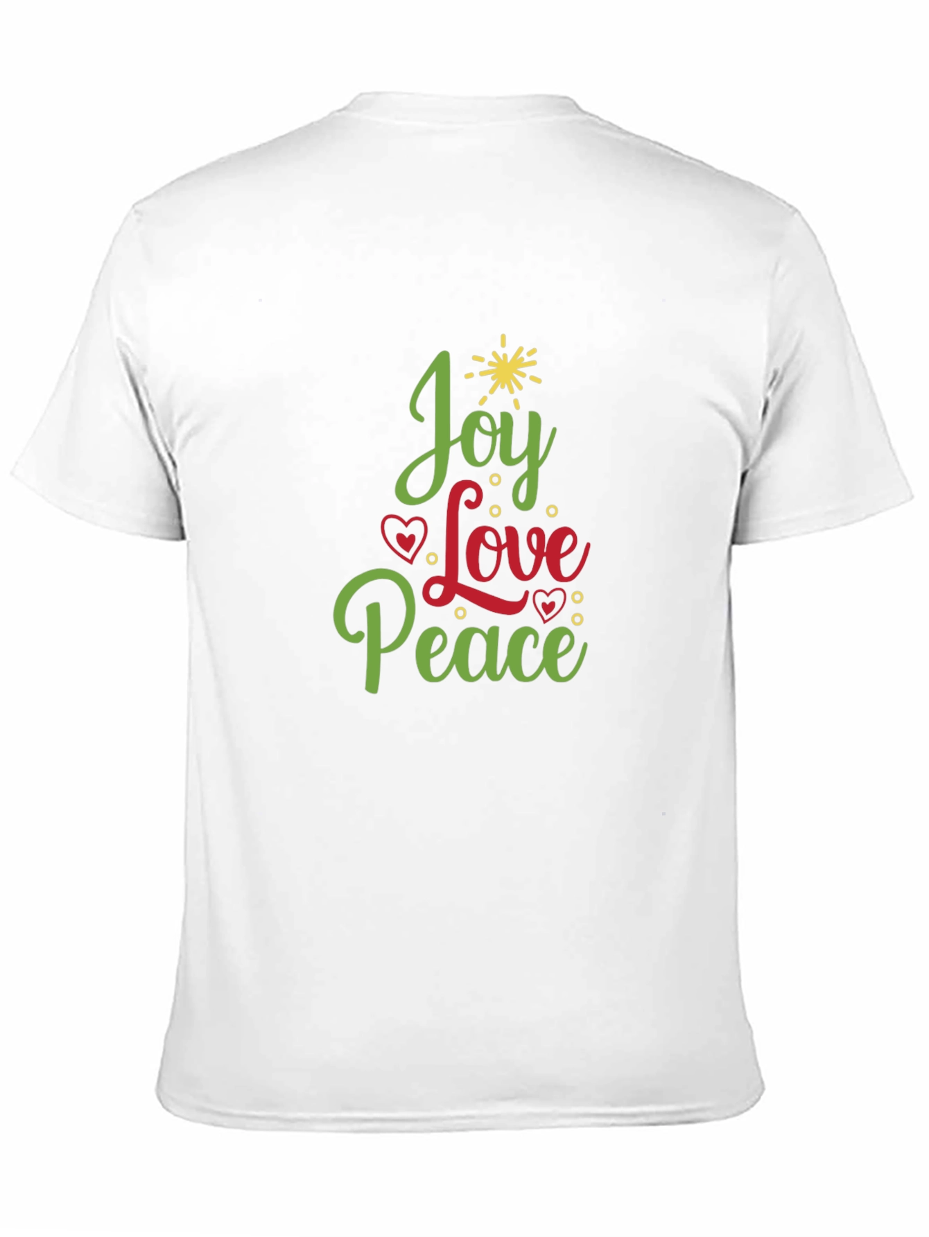 Camiseta Negra Joy Love Peace Festiva