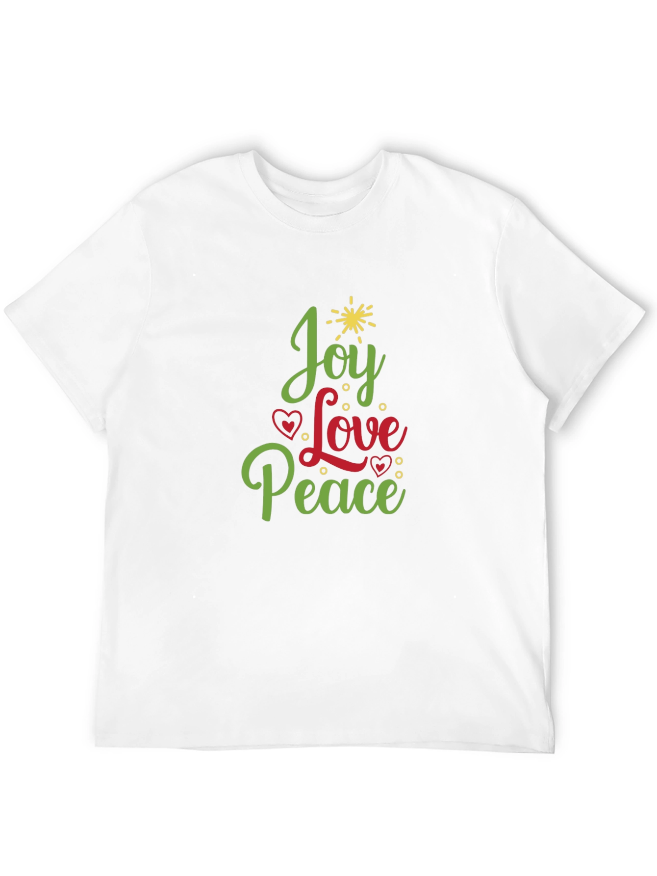 Camiseta Negra Joy Love Peace Festiva