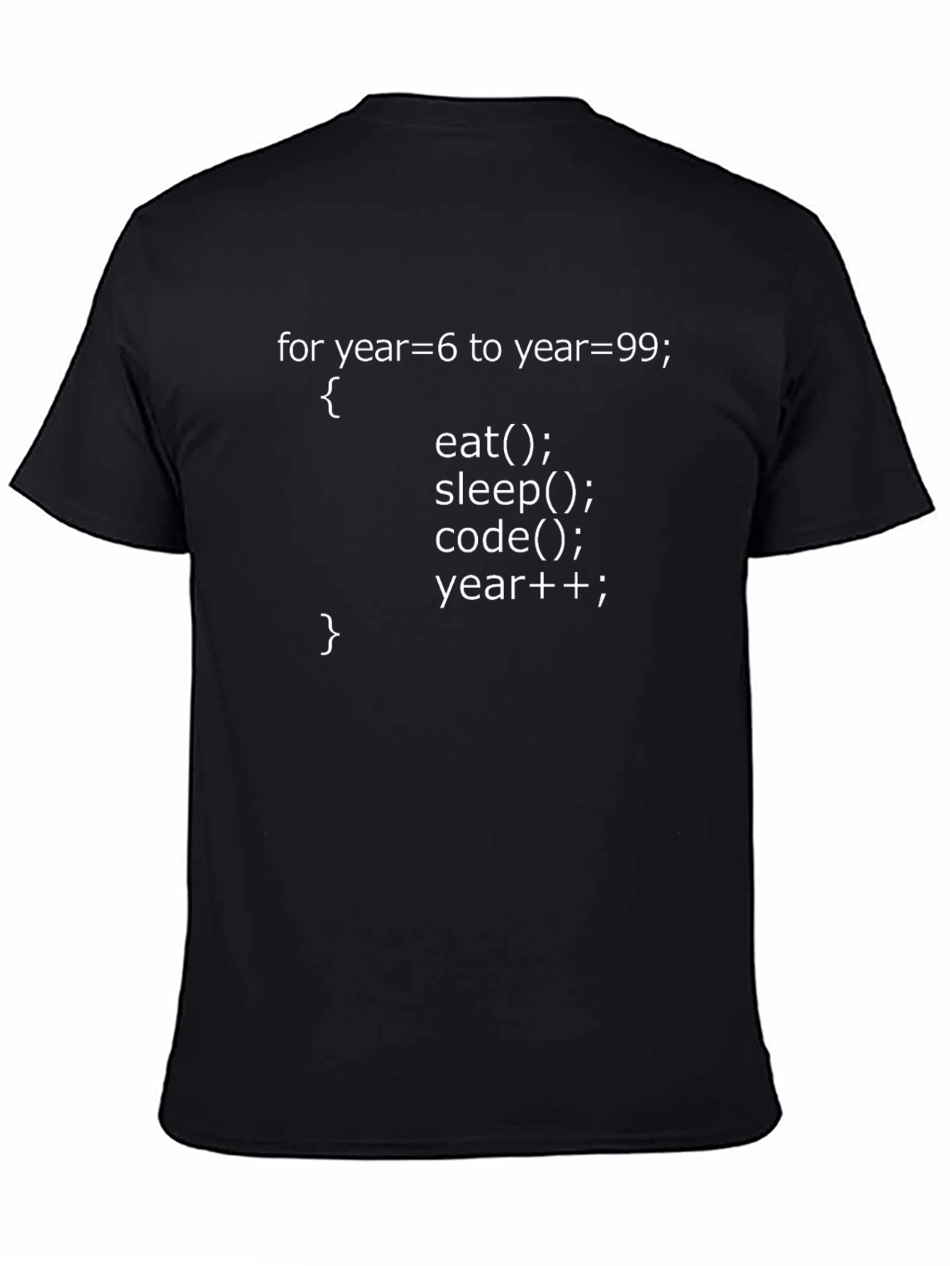 Camiseta Negra con Diseño de Código para Programadores
