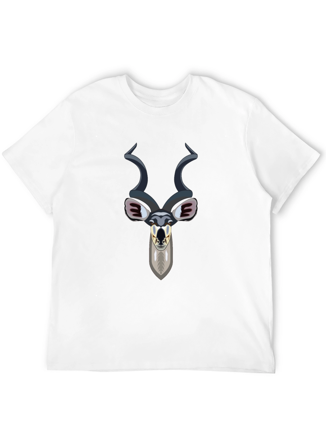 Camiseta Negra con Diseño de Antílope Kudu