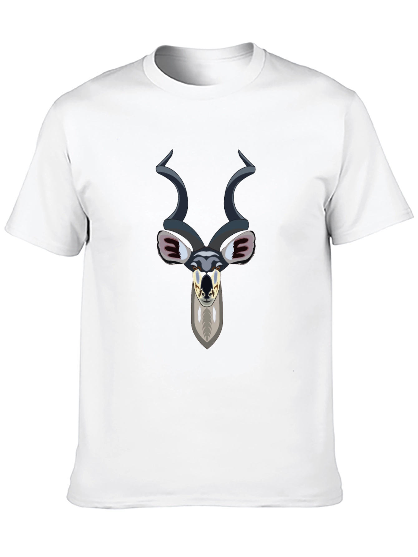 Camiseta Negra con Diseño de Antílope Kudu