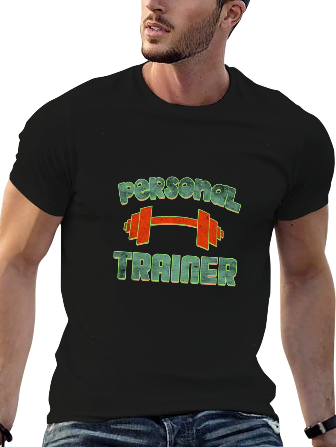 Camiseta Hombre Negra Personal Trainer Gym