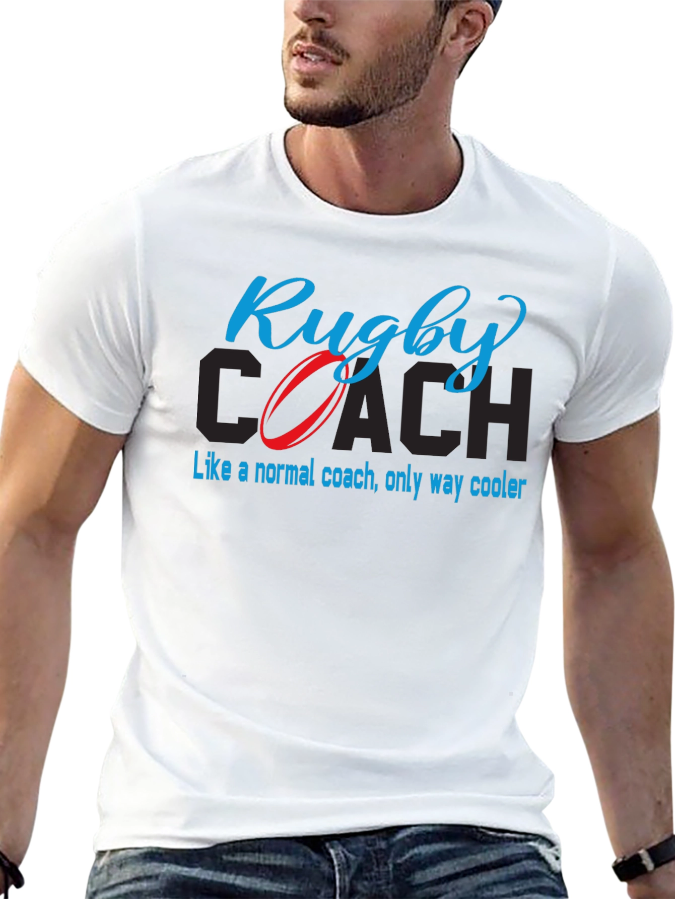 Camiseta Negra Rugby Coach - Estilo Único