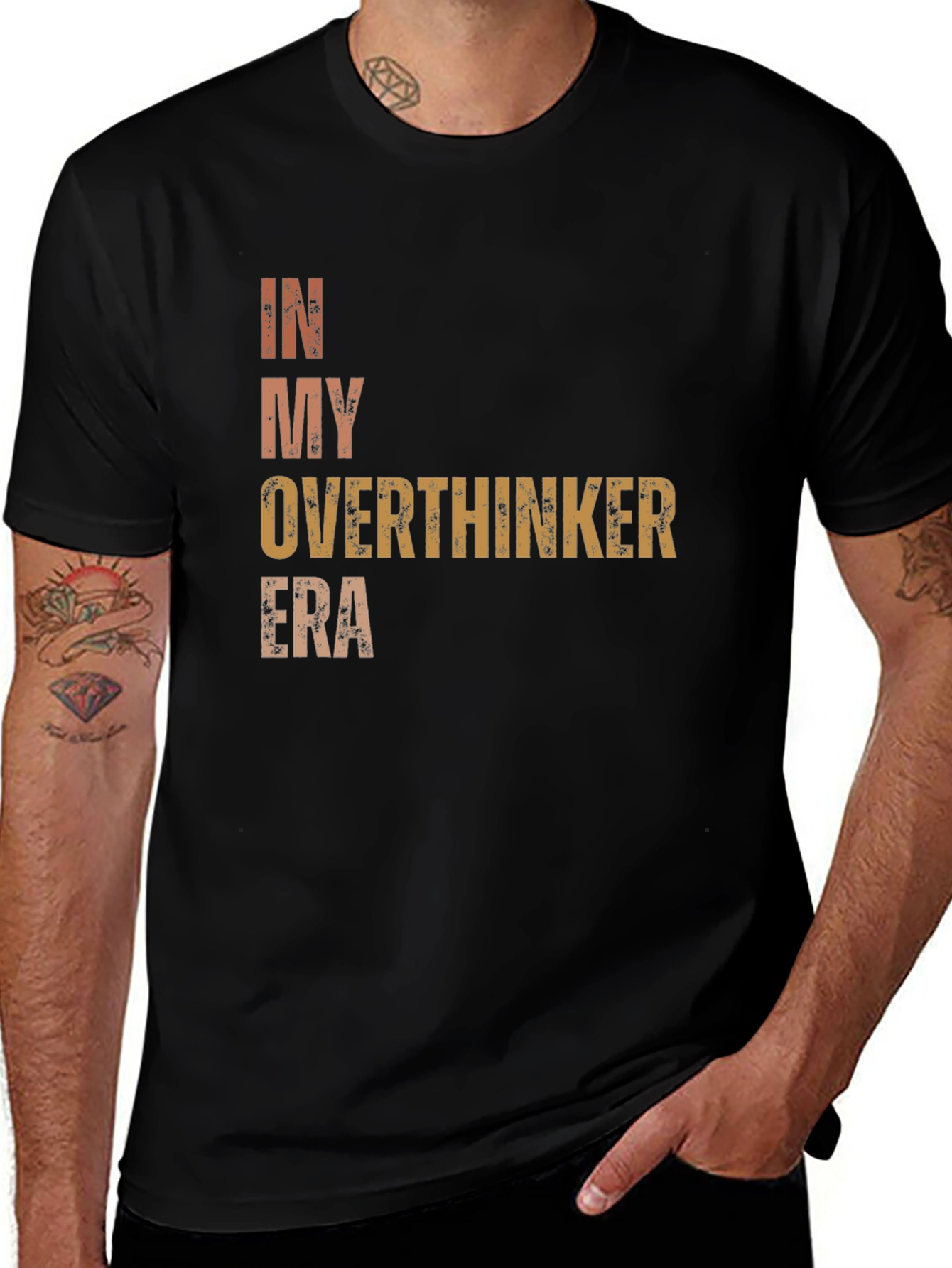 Camiseta Negra In My Overthinker Era Unisex