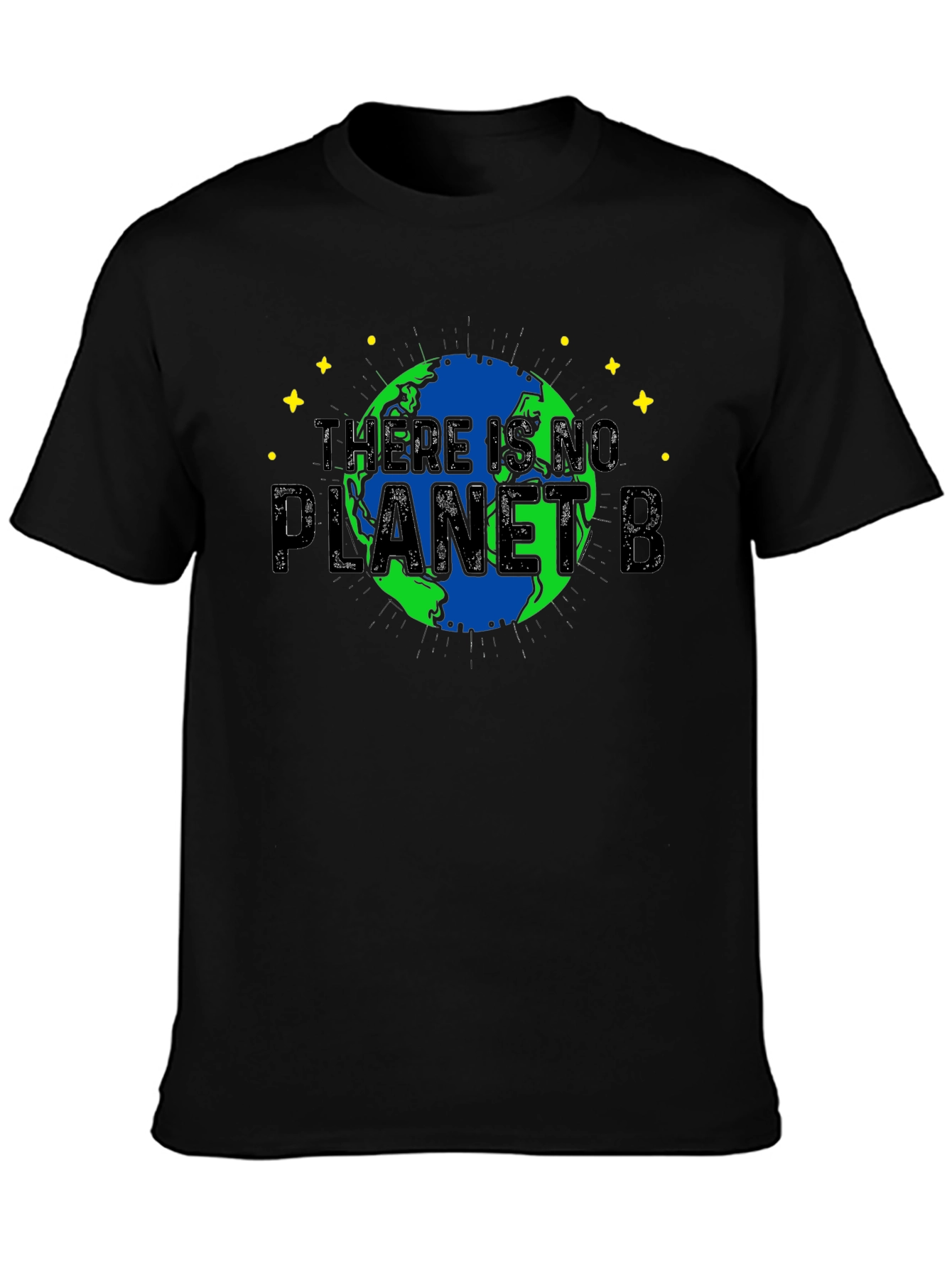 Camiseta Negra No Hay Planeta B para Conciencia Ambiental