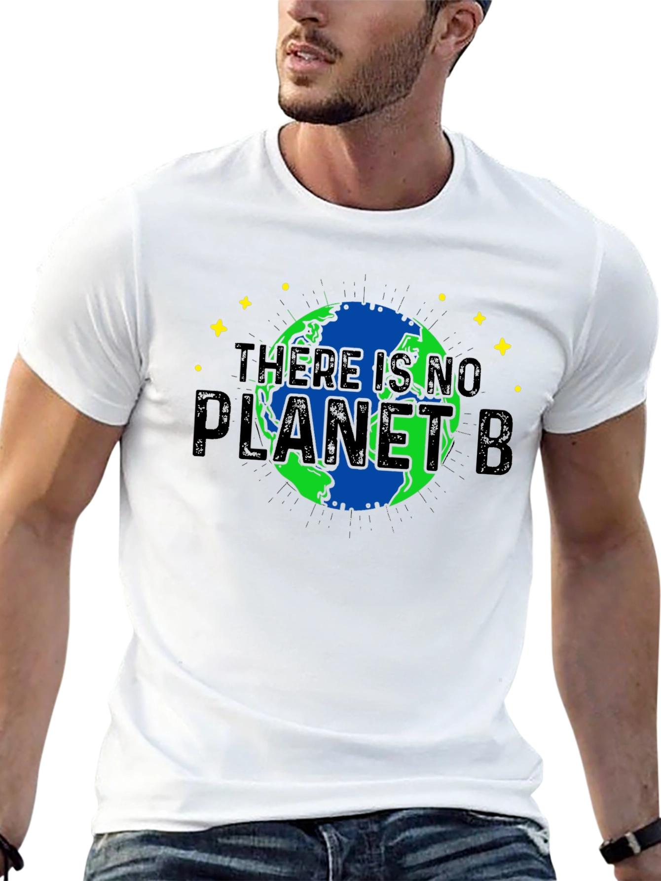 Camiseta Negra No Hay Planeta B para Conciencia Ambiental