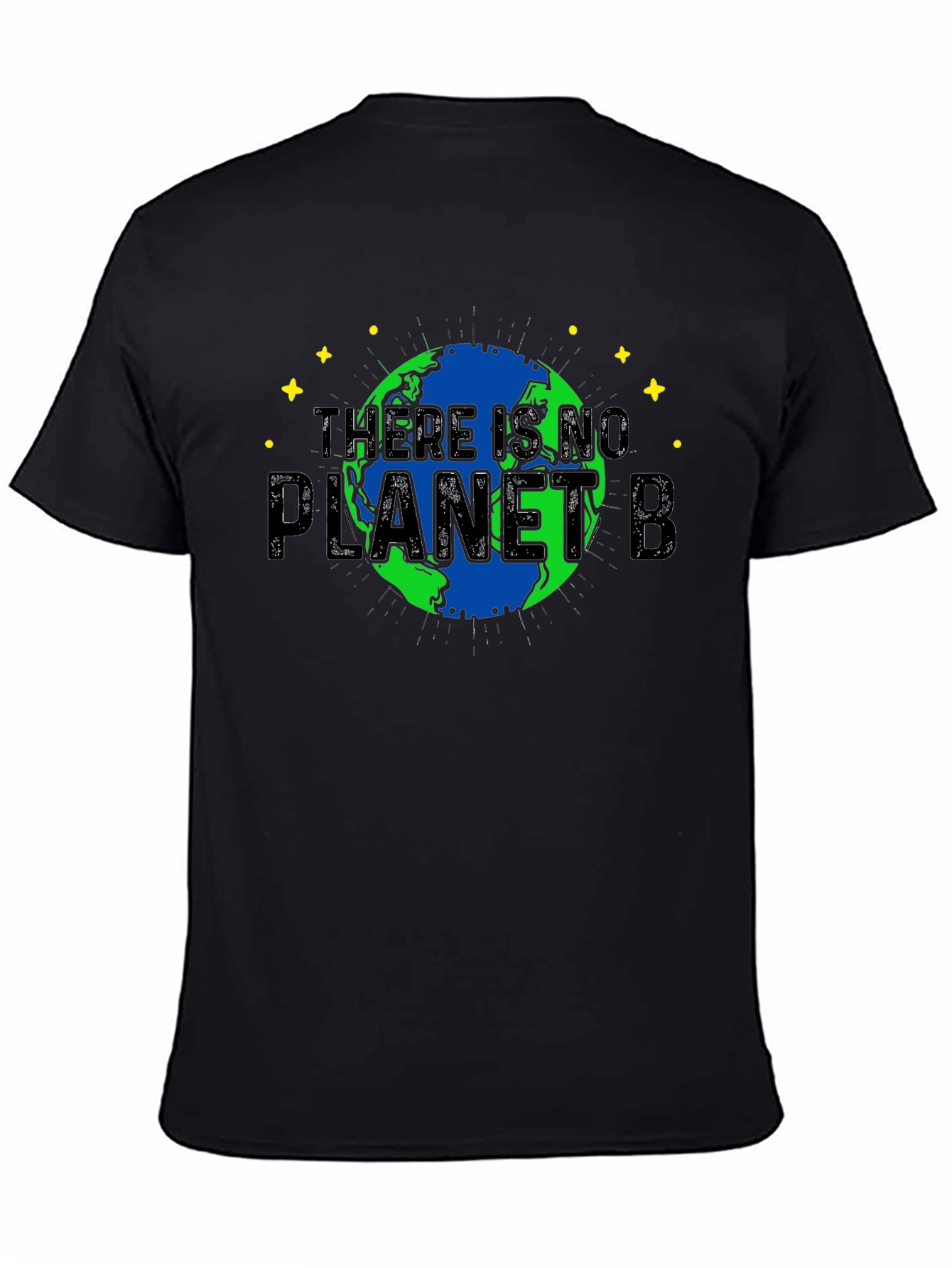 Camiseta Negra No Hay Planeta B para Conciencia Ambiental